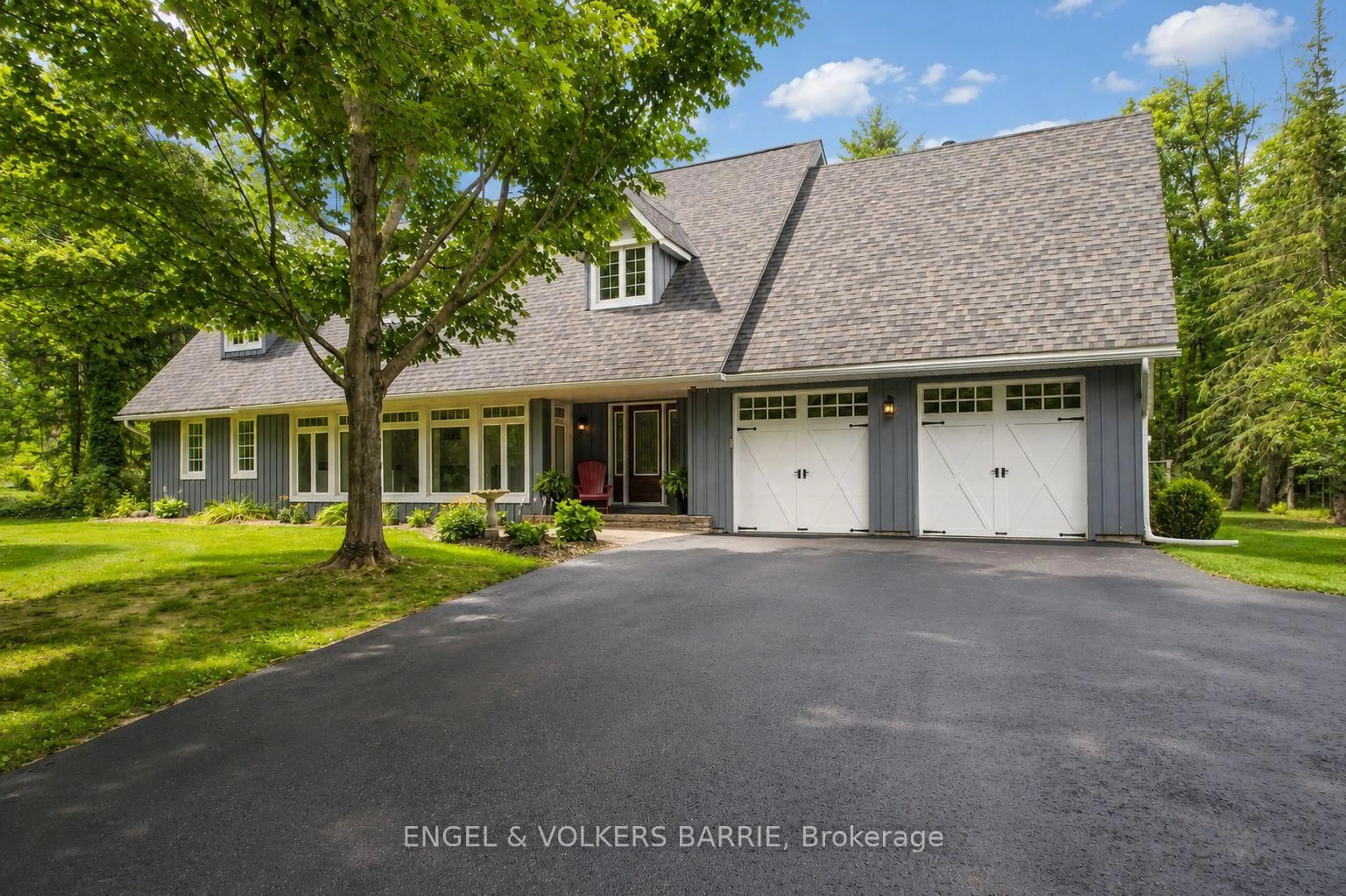 A pic from outside/outdoor area/front of a property/back of a property/a pic from drone, street for 1304 Bass Lake Side Road, Oro-Medonte Ontario L0L 2L0