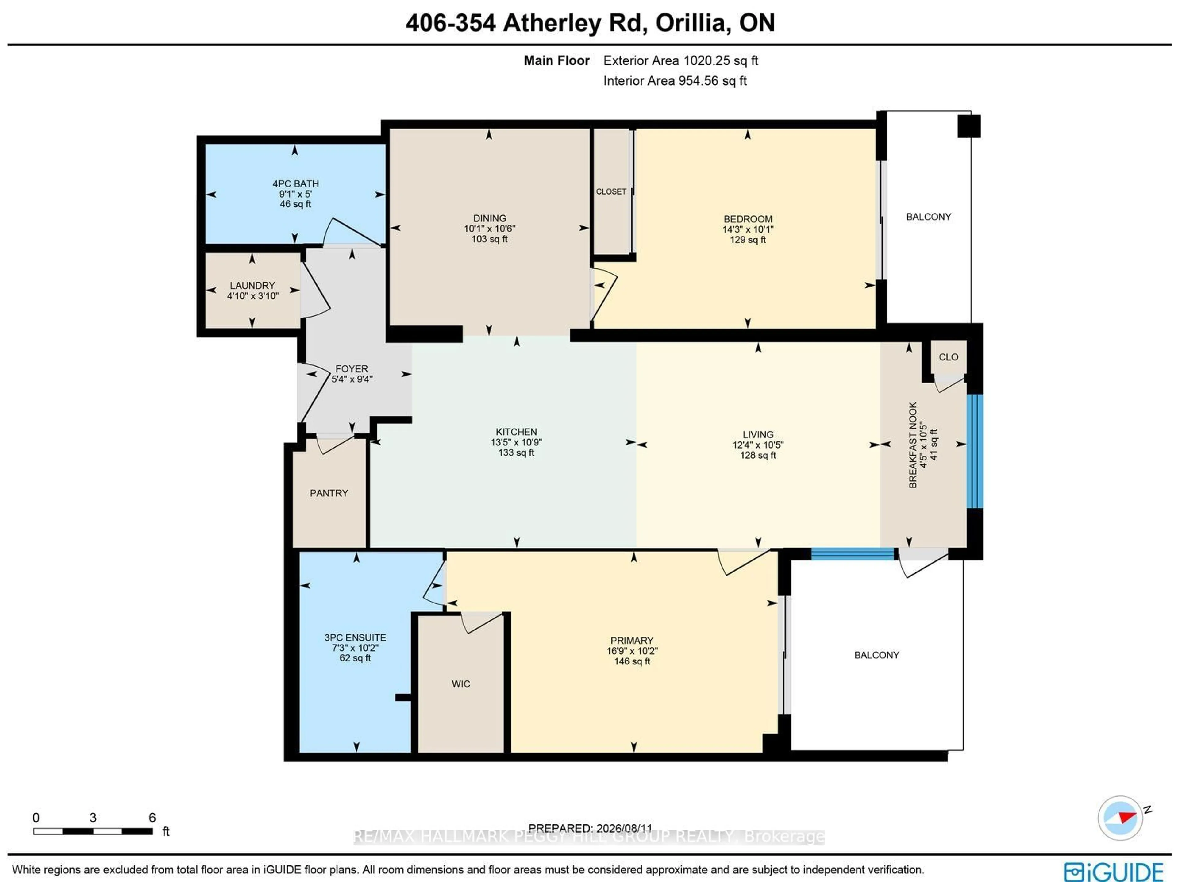 Floor plan for 354 Atherley Rd #406, Orillia Ontario L3V 0B8