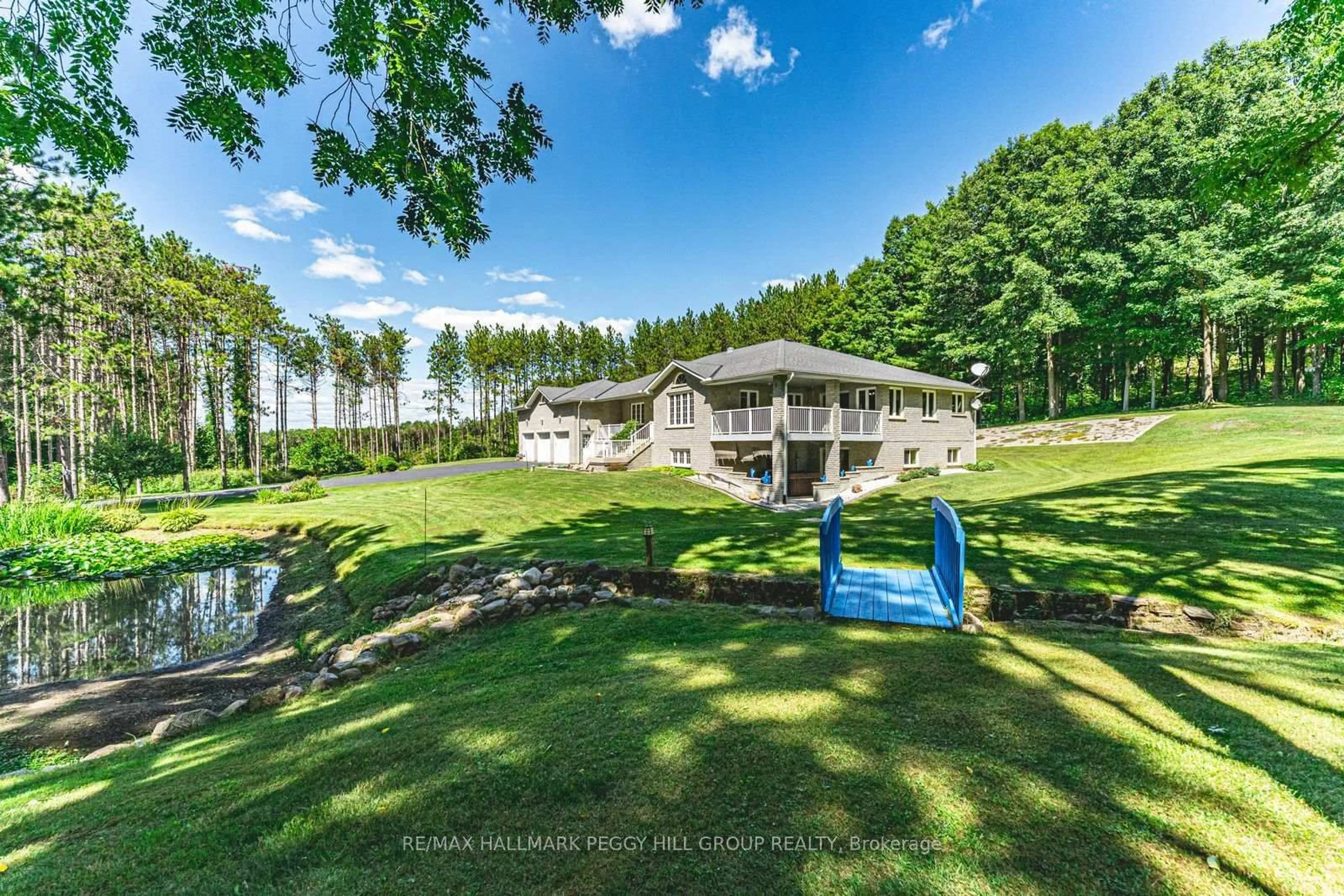 A pic from outside/outdoor area/front of a property/back of a property/a pic from drone, water/lake/river/ocean view for 3891 9 Line, Oro-Medonte Ontario L0K 1E0