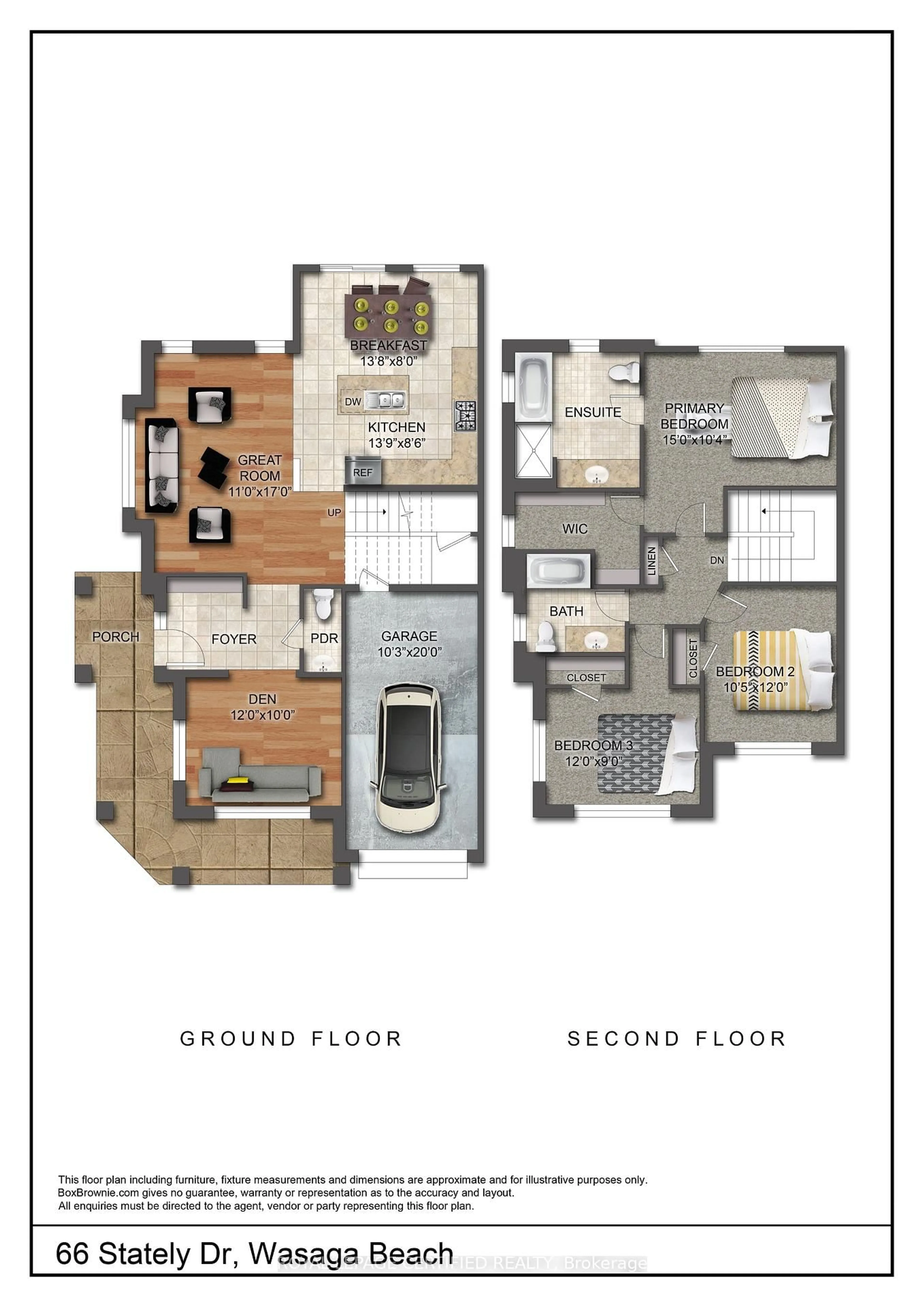 Floor plan for 66 Stately Dr, Wasaga Beach Ontario L9Z 0L6