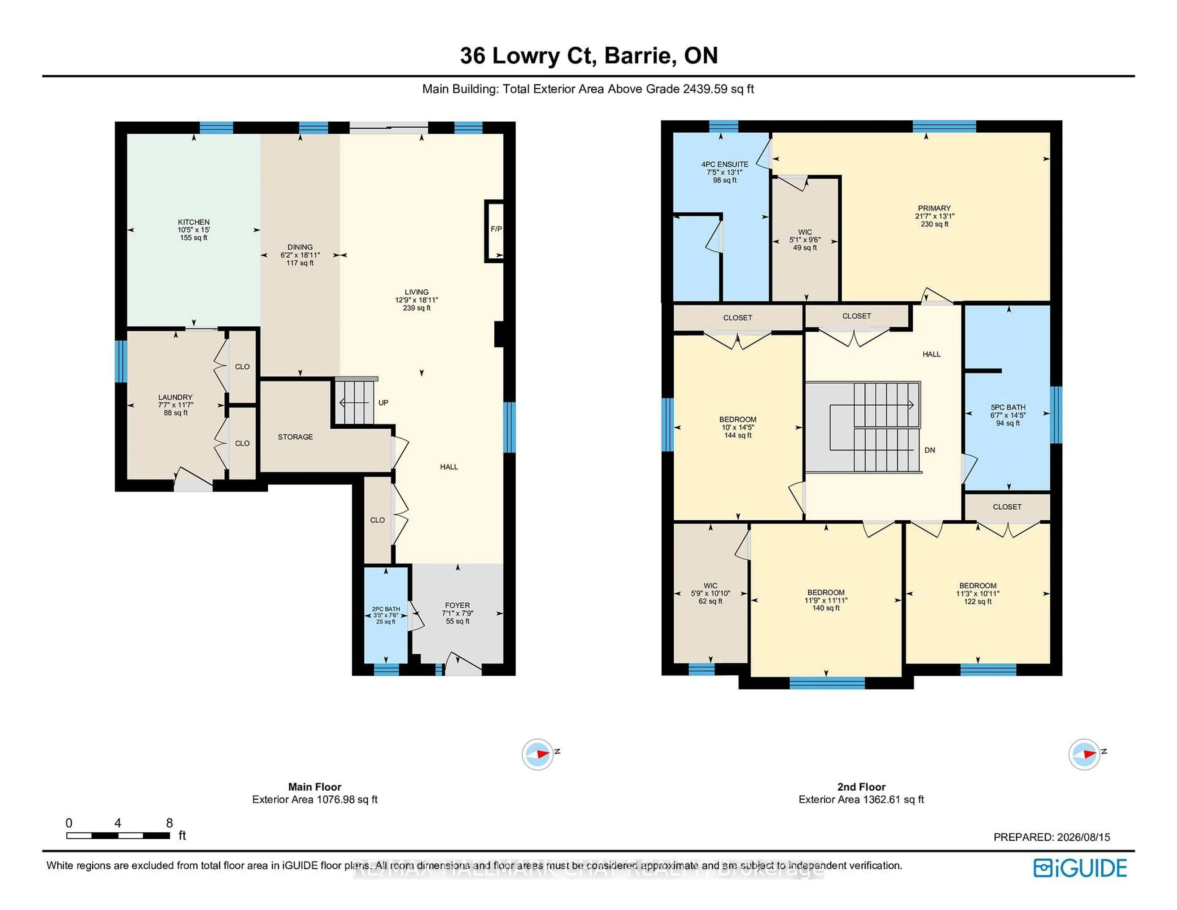 Floor plan for 36 Lowry Crt, Barrie Ontario L4N 7N3