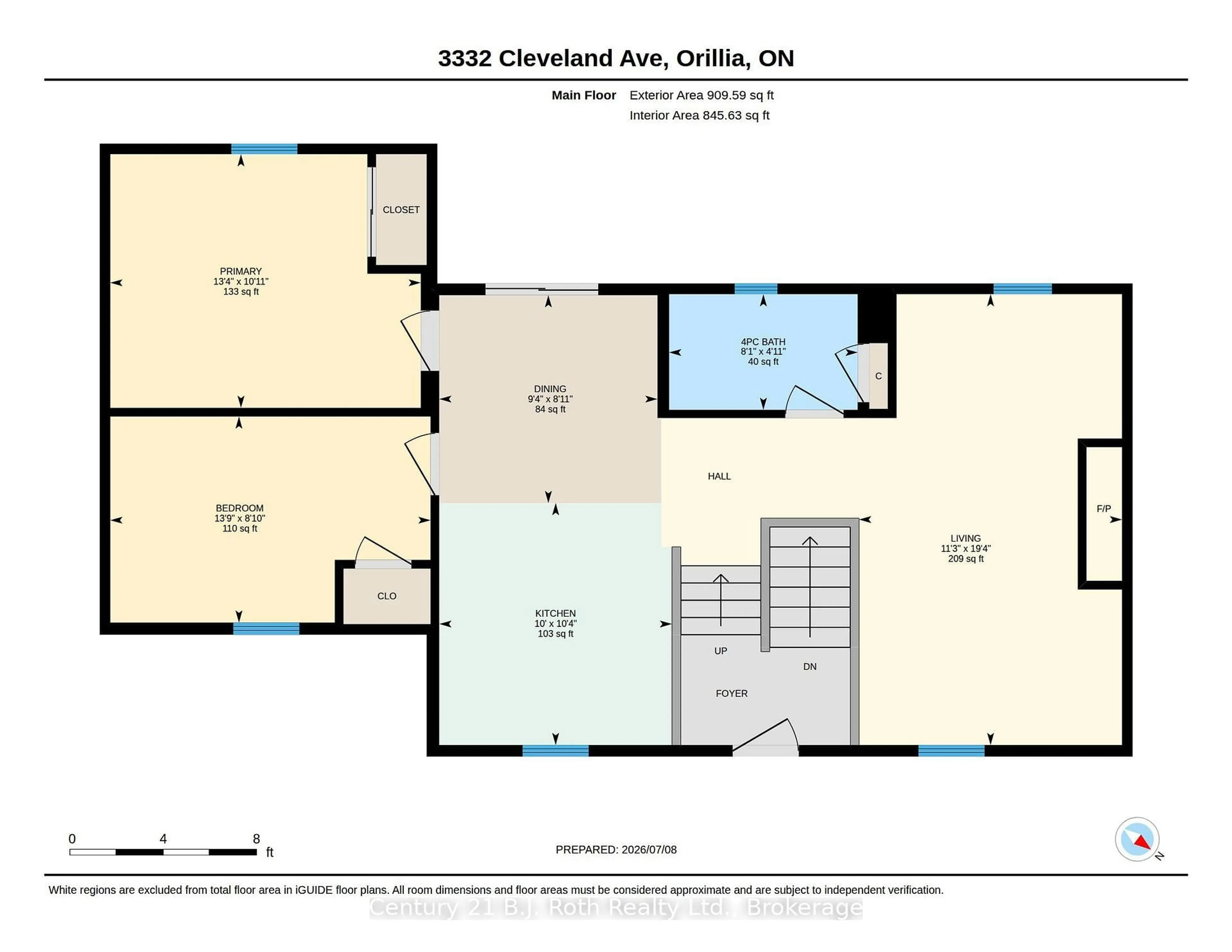 Floor plan for 3332 Cleveland Ave, Severn Ontario L0K 1G0