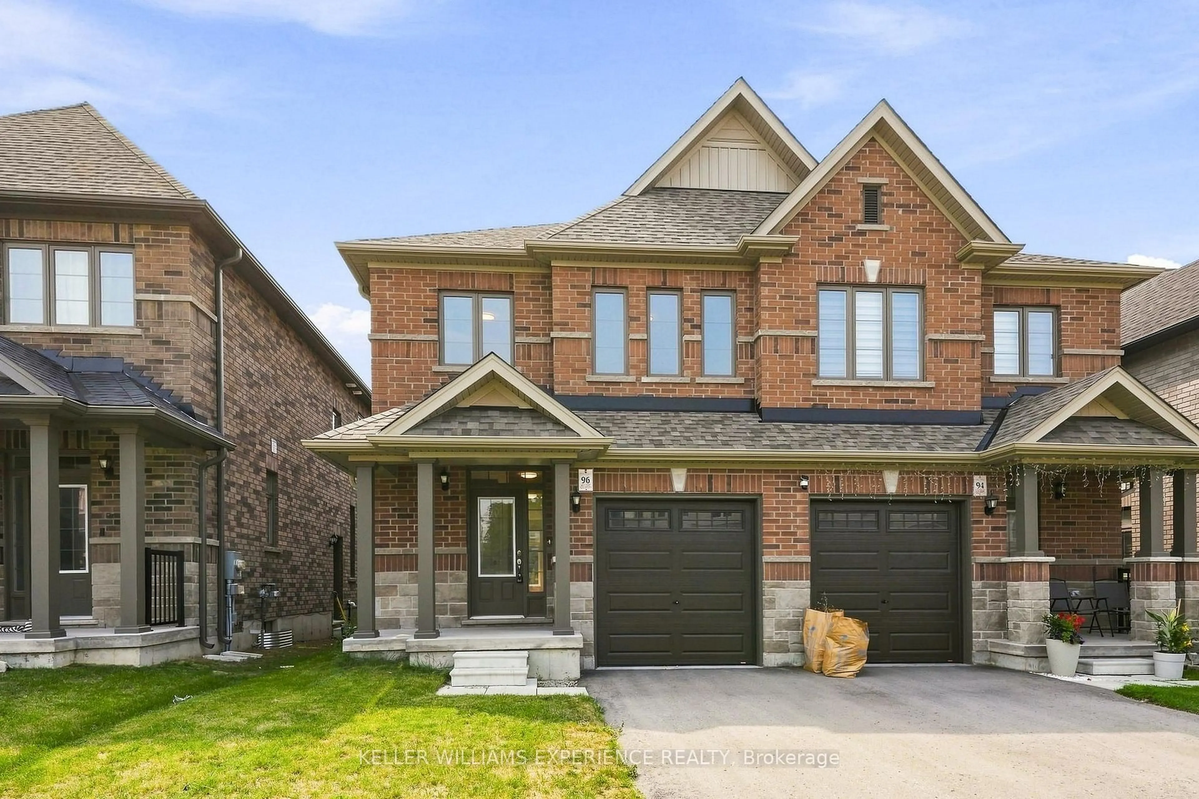 Home with brick exterior material, street for 96 Sagewood Ave, Barrie Ontario L9J 0K5