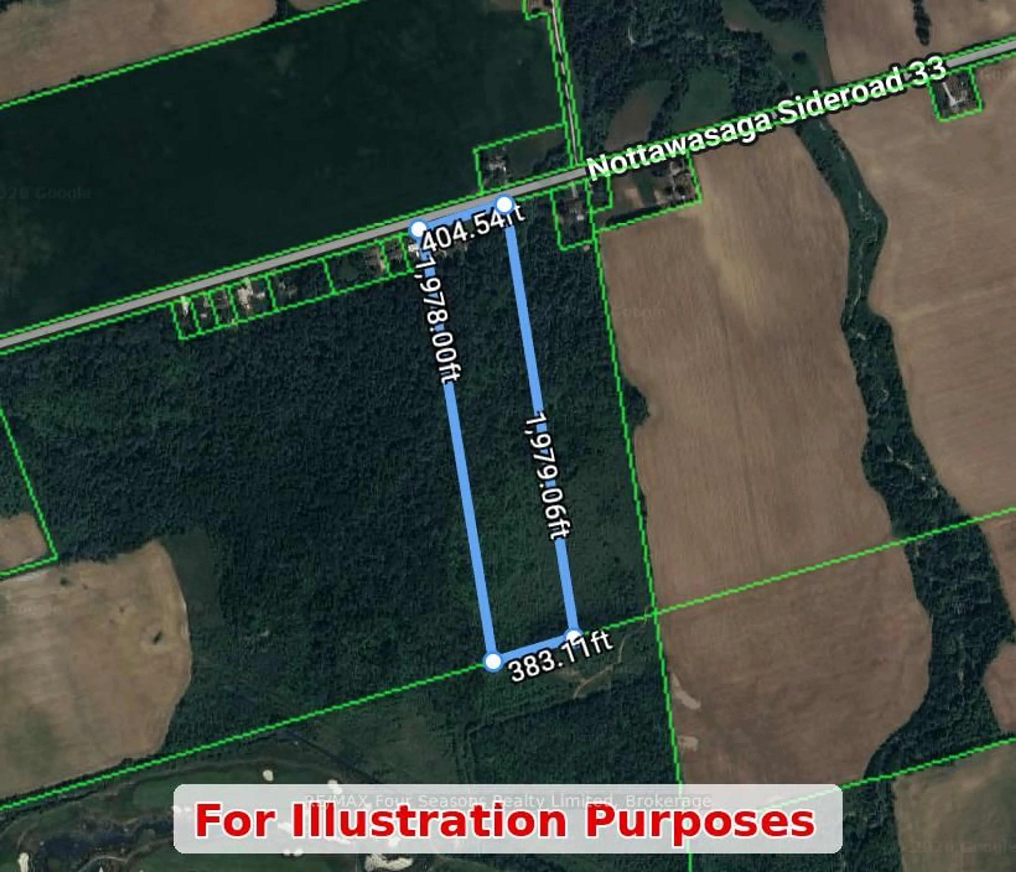 Picture of a map for 7363 Sideroad 33 34 Rd, Clearview Ontario L0M 1S0