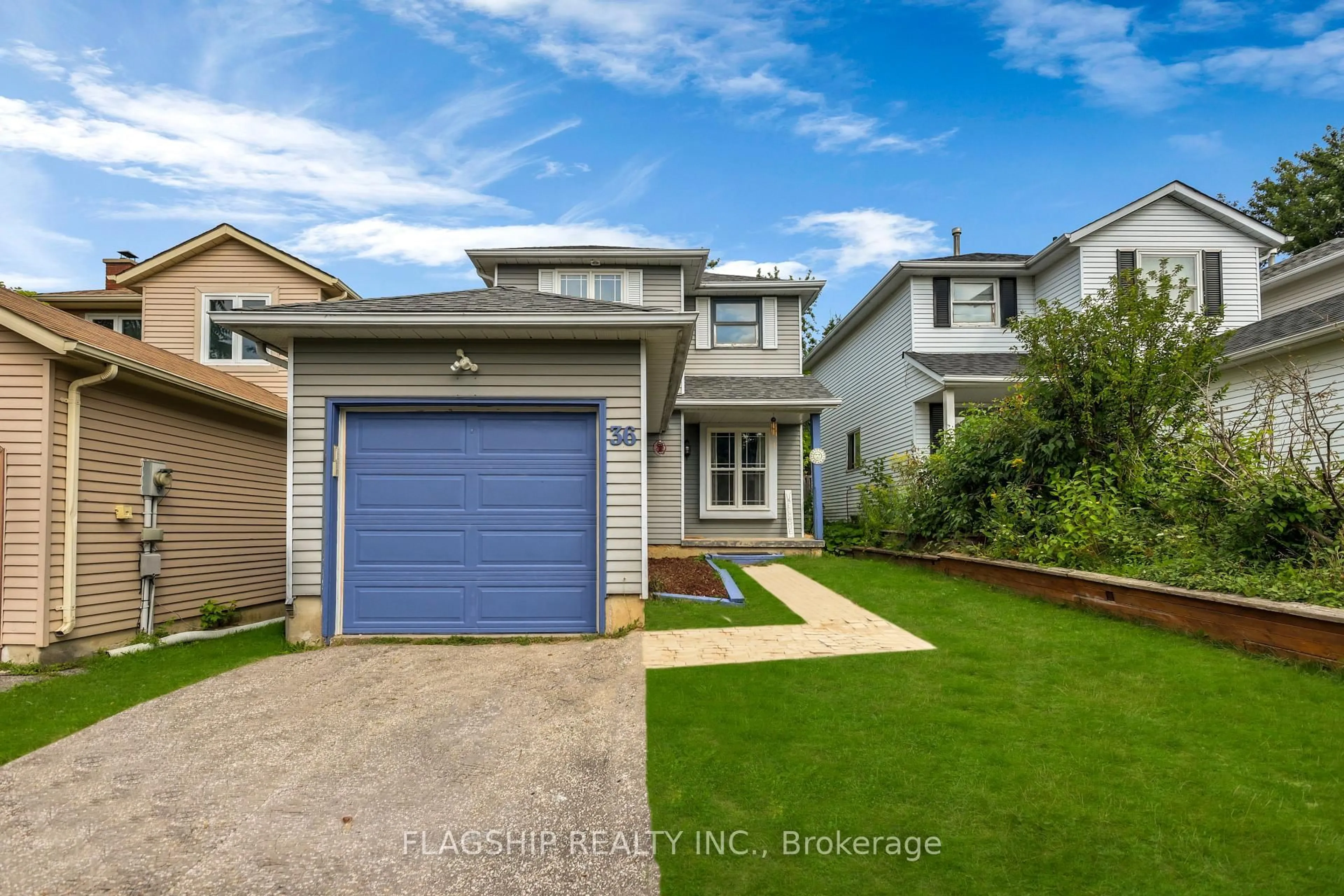 A pic from outside/outdoor area/front of a property/back of a property/a pic from drone, street for 36 Patton Rd, Barrie Ontario L4N 6V5