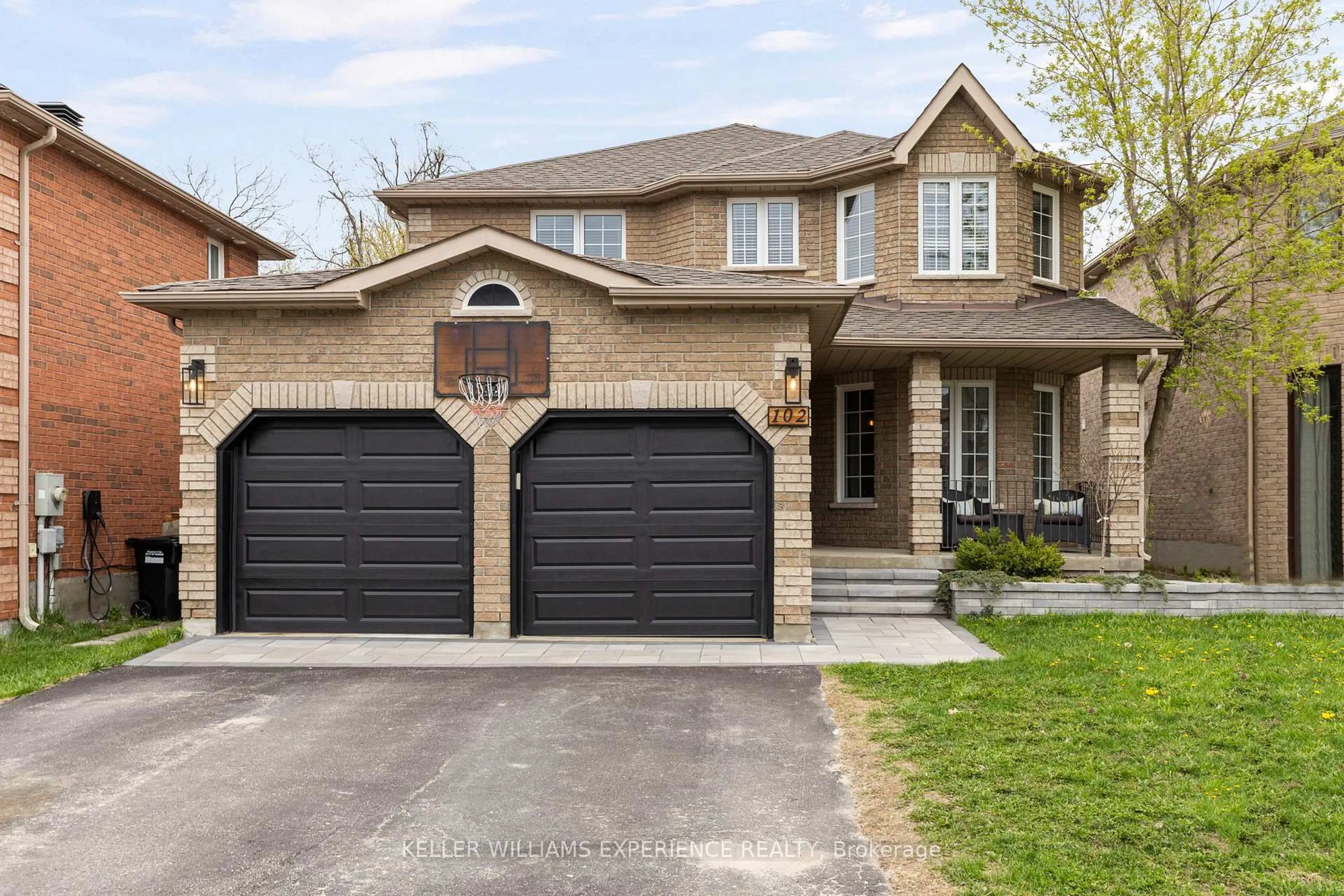 Home with brick exterior material, street for 102 Country Lane, Barrie Ontario L4N 0N3