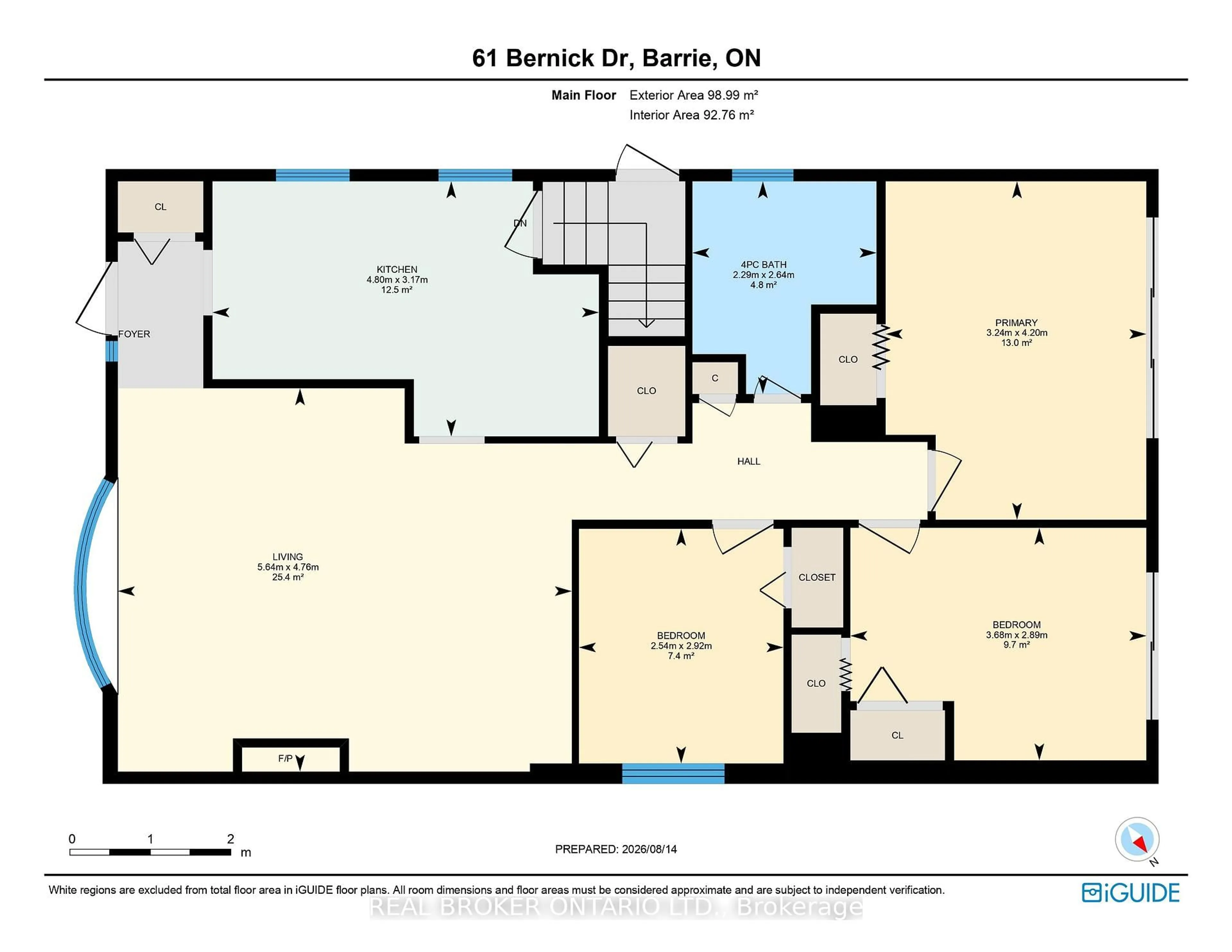 Floor plan for 61 Bernick Dr, Barrie Ontario L4M 5C1