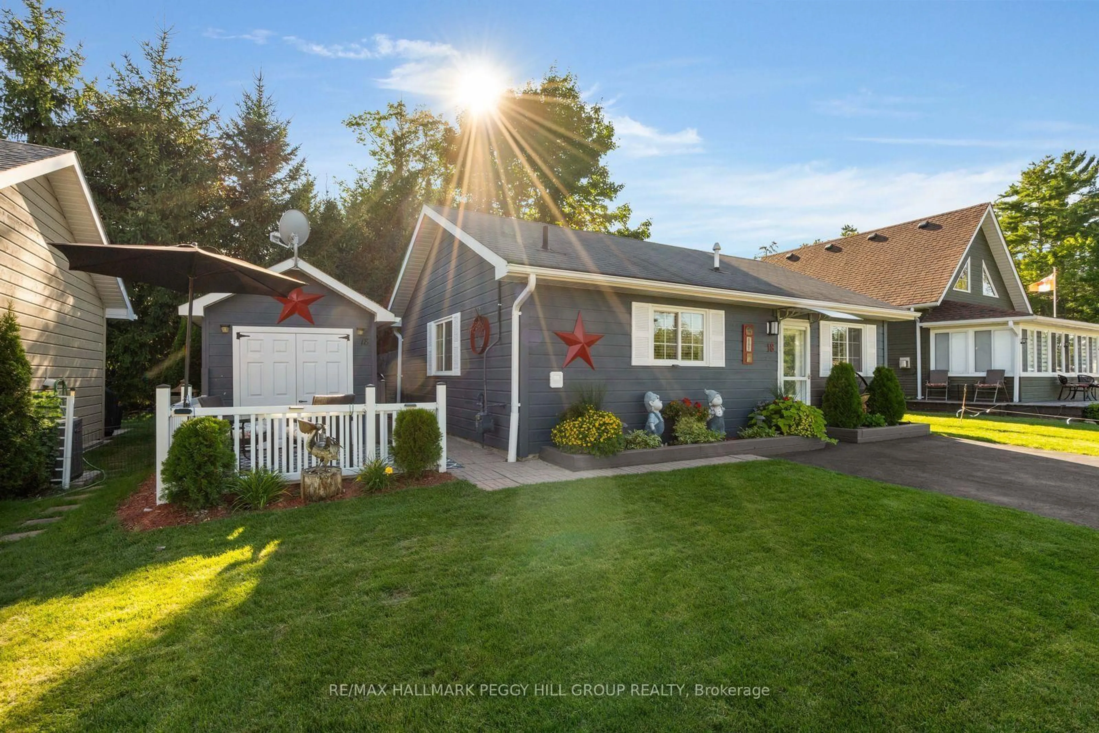 Home with vinyl exterior material, street for 18 Temagami Tr, Wasaga Beach Ontario L9Z 1X7