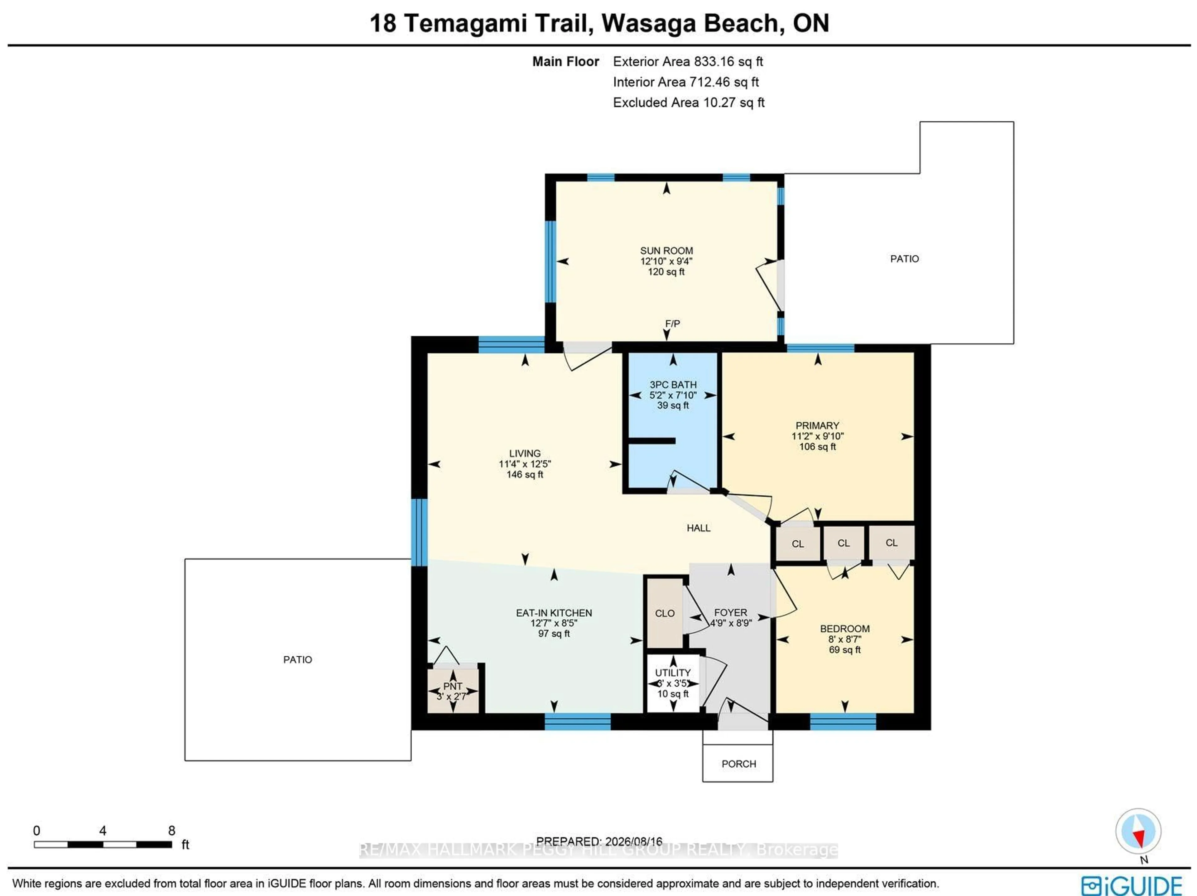 Floor plan for 18 Temagami Tr, Wasaga Beach Ontario L9Z 1X7