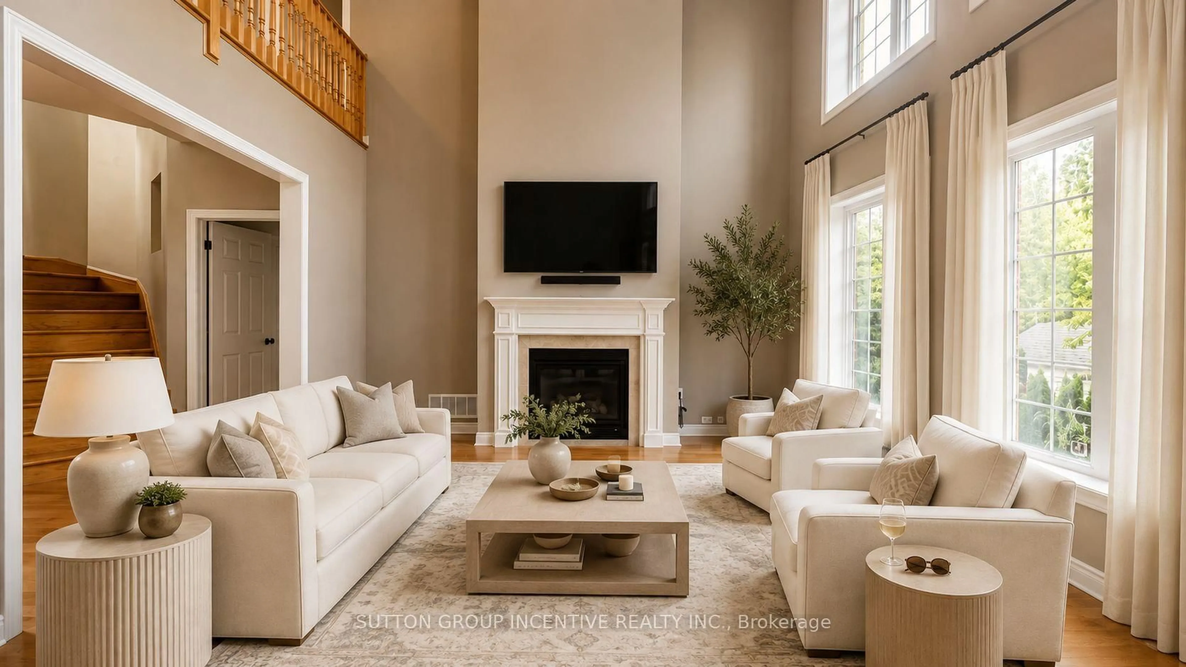 Living room with furniture, unknown for 48 Riverwalk Pl, Midland Ontario L4R 0B5