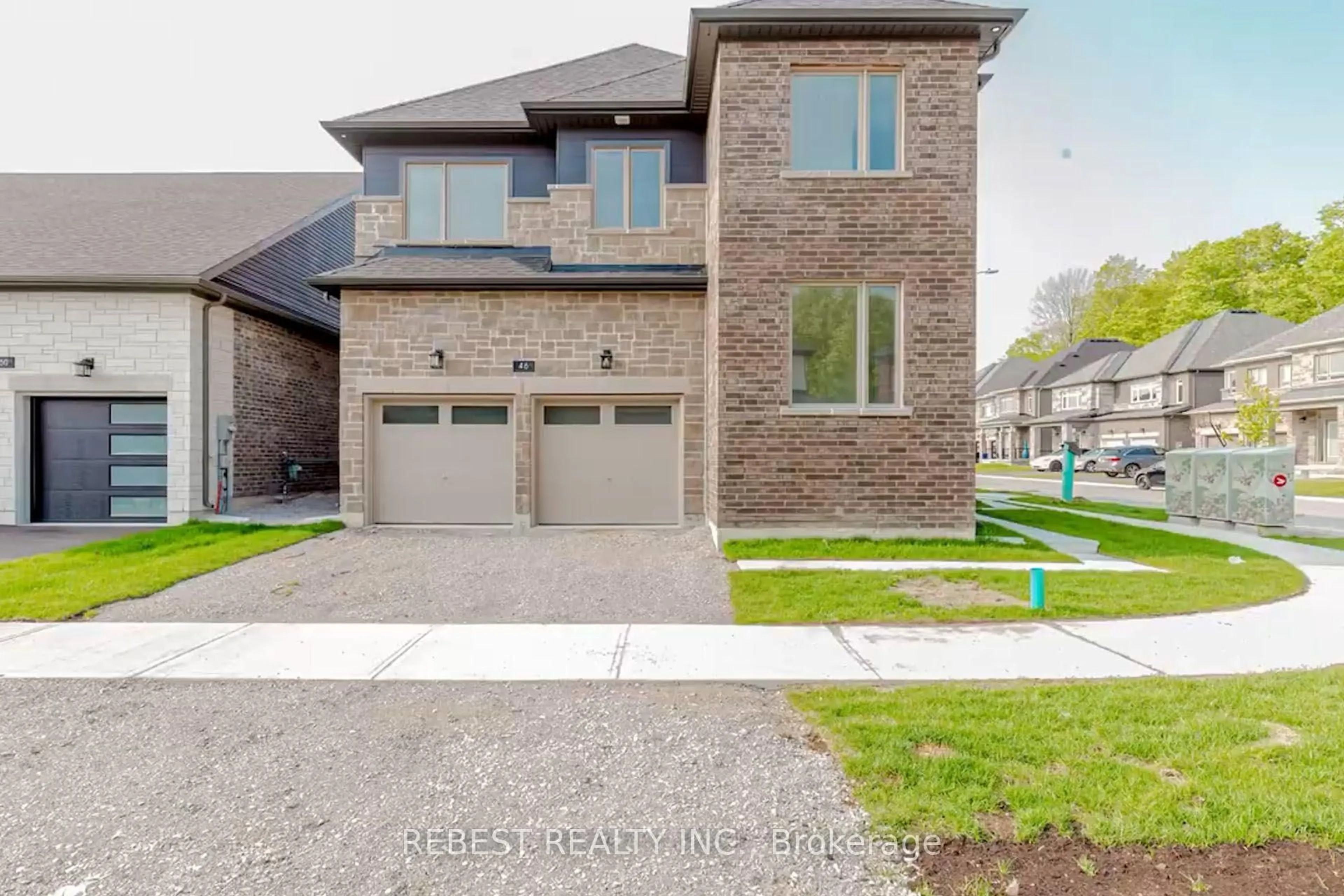 Home with brick exterior material, street for 46 Franklin Tr, Barrie Ontario L9J 0B1
