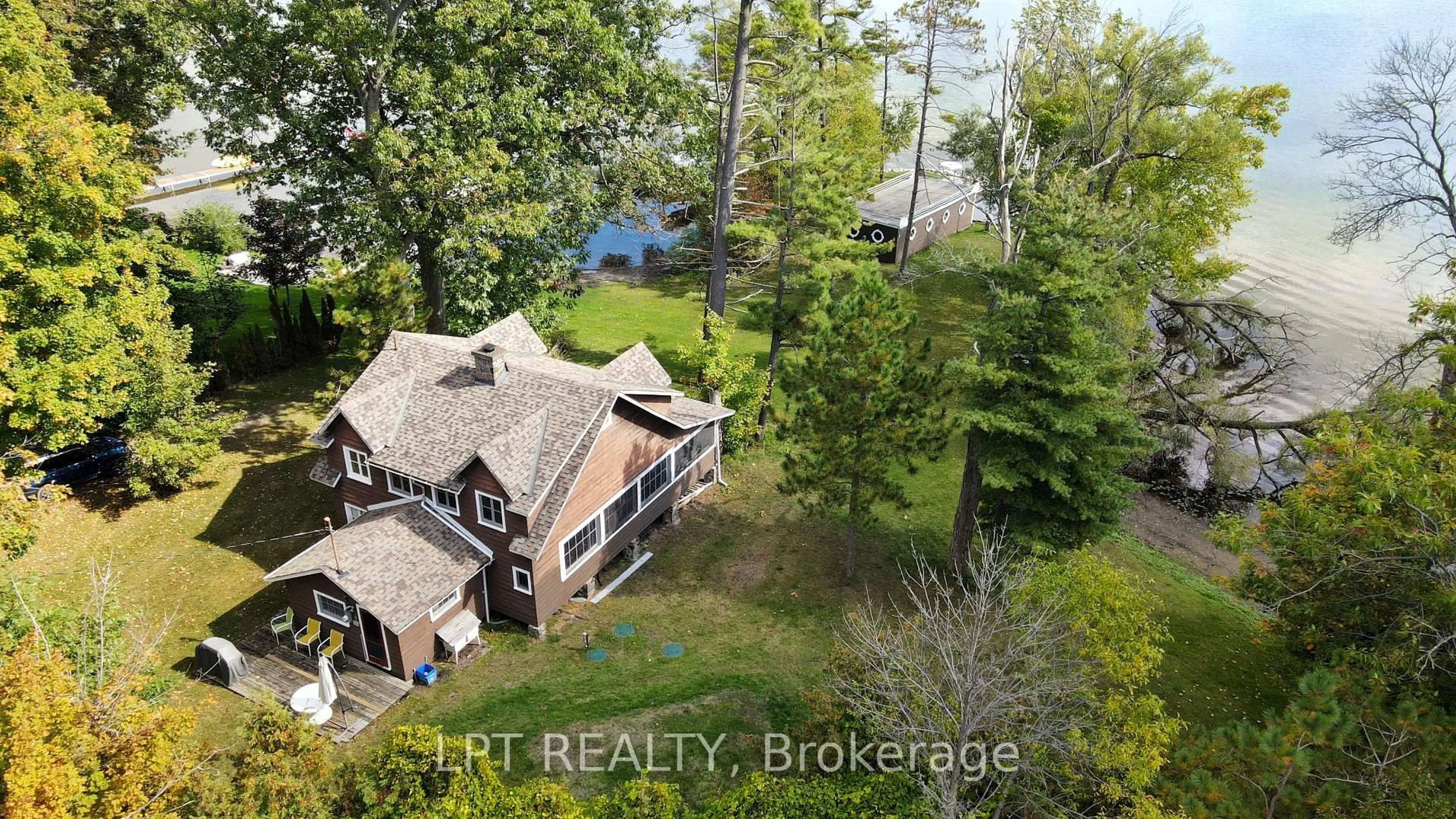 A pic from outside/outdoor area/front of a property/back of a property/a pic from drone, water/lake/river/ocean view for 1764 Bay Park Rd, Severn Ontario L3V 0V7
