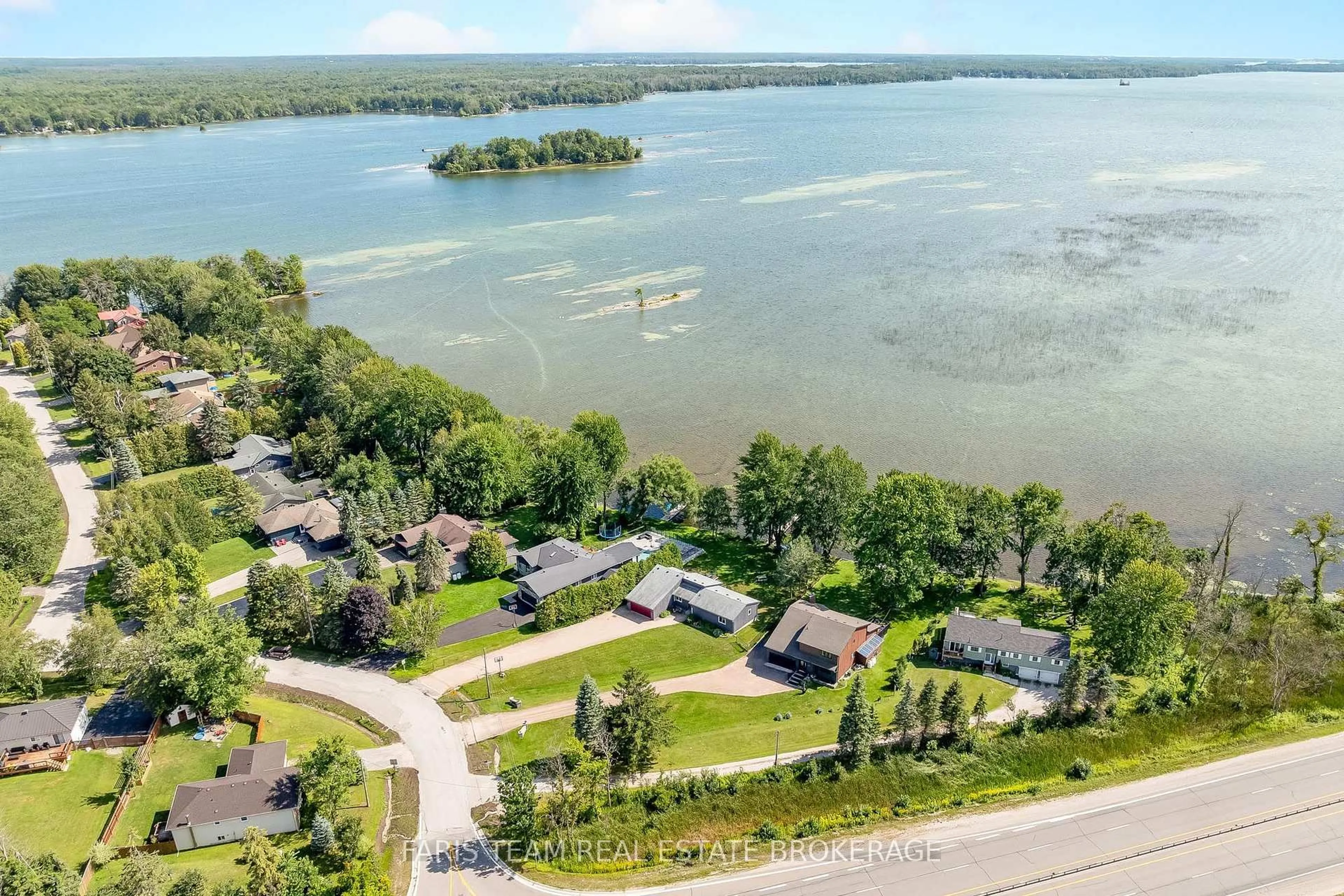 A pic from outside/outdoor area/front of a property/back of a property/a pic from drone, water/lake/river/ocean view for 3299 Shoreview Dr, Severn Ontario L0K 2B0