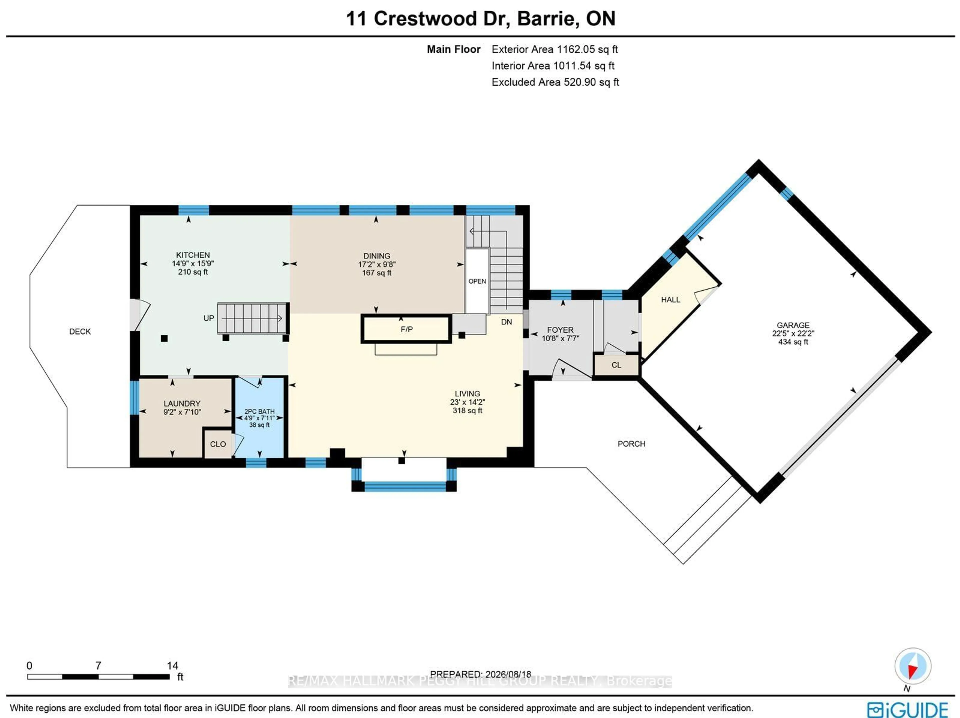 Floor plan for 11 Crestwood Dr, Barrie Ontario L4M 7C8