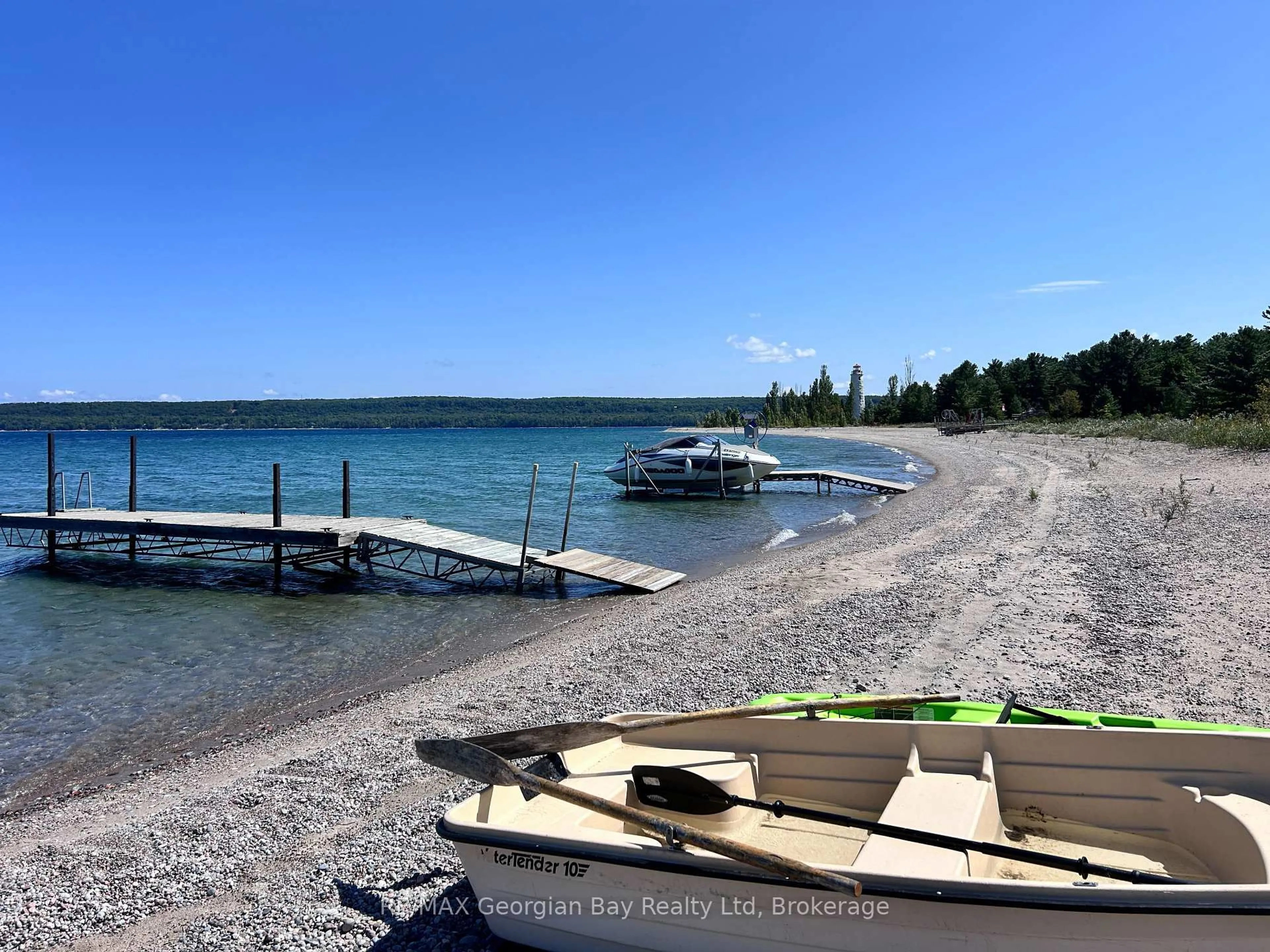 Patio, water/lake/river/ocean view for 681 Mkade Kegwin Miikan Rd, Christian Island 30 Ontario L9M 0A9