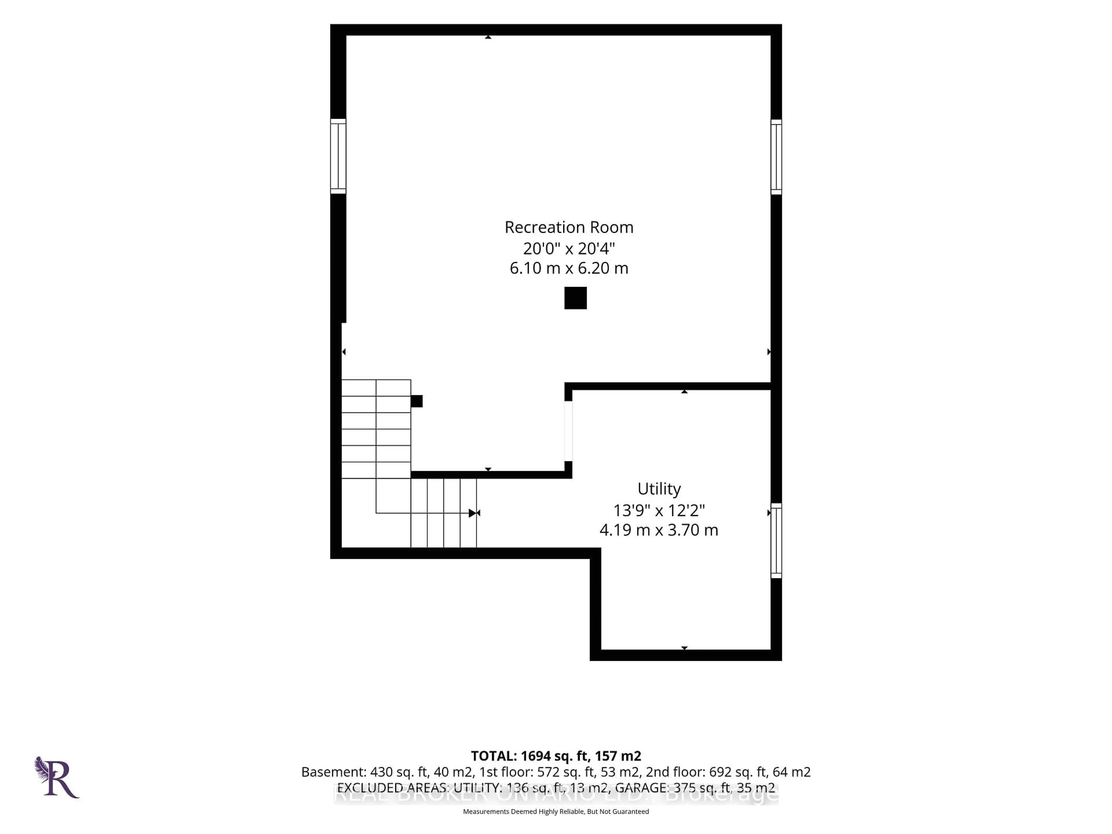 Floor plan for 64 Vanessa Dr, Orillia Ontario L3V 7X1
