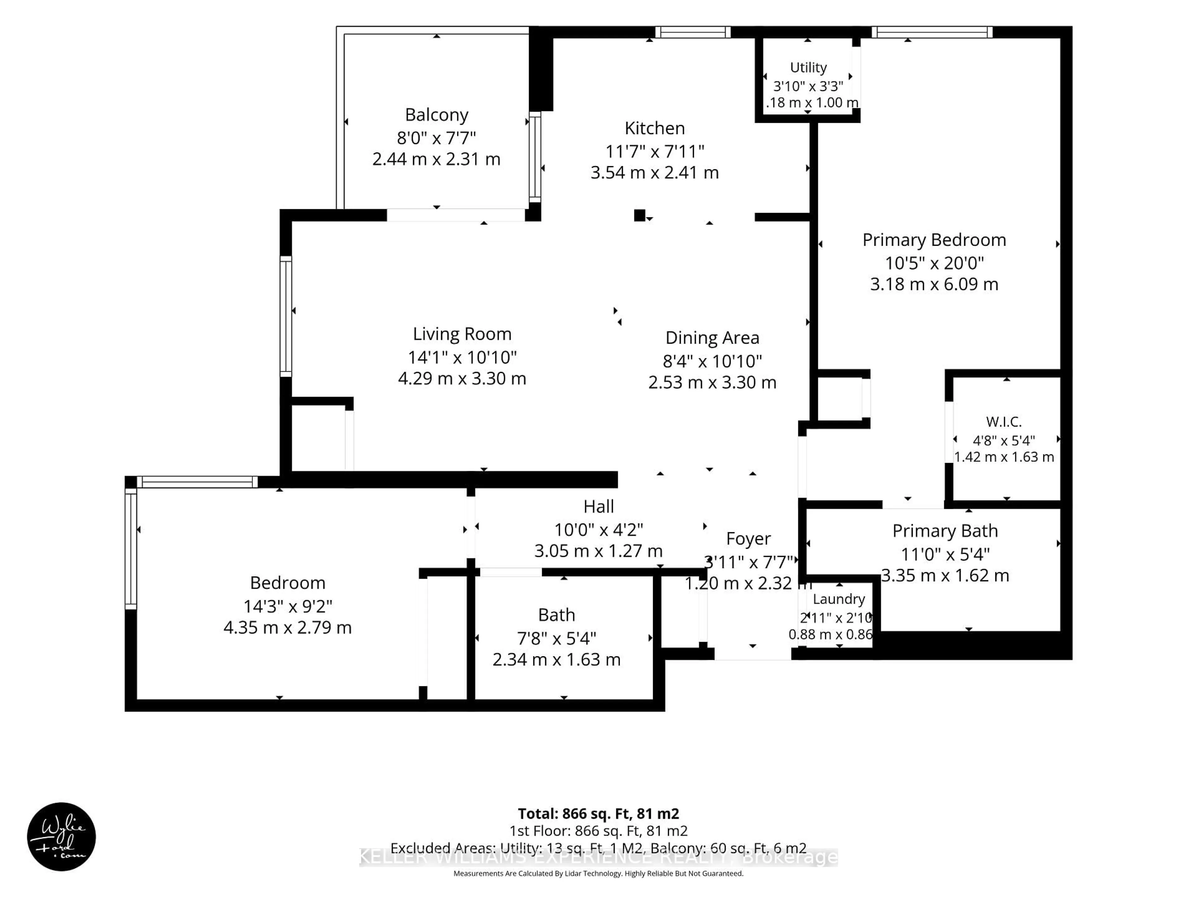 Floor plan for 75 ELLEN St ##904, Barrie Ontario L4N 7R6