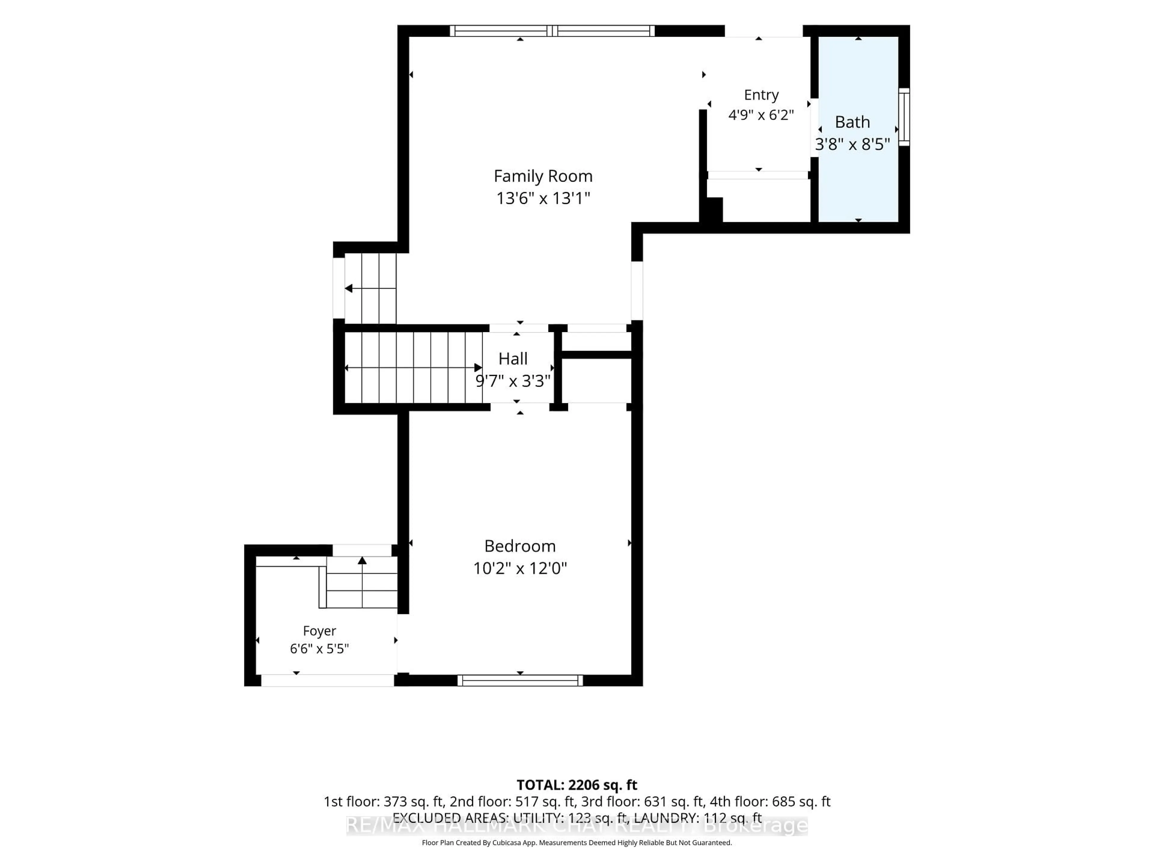 Floor plan for 44 Amelia St, Barrie Ontario L4M 1M6