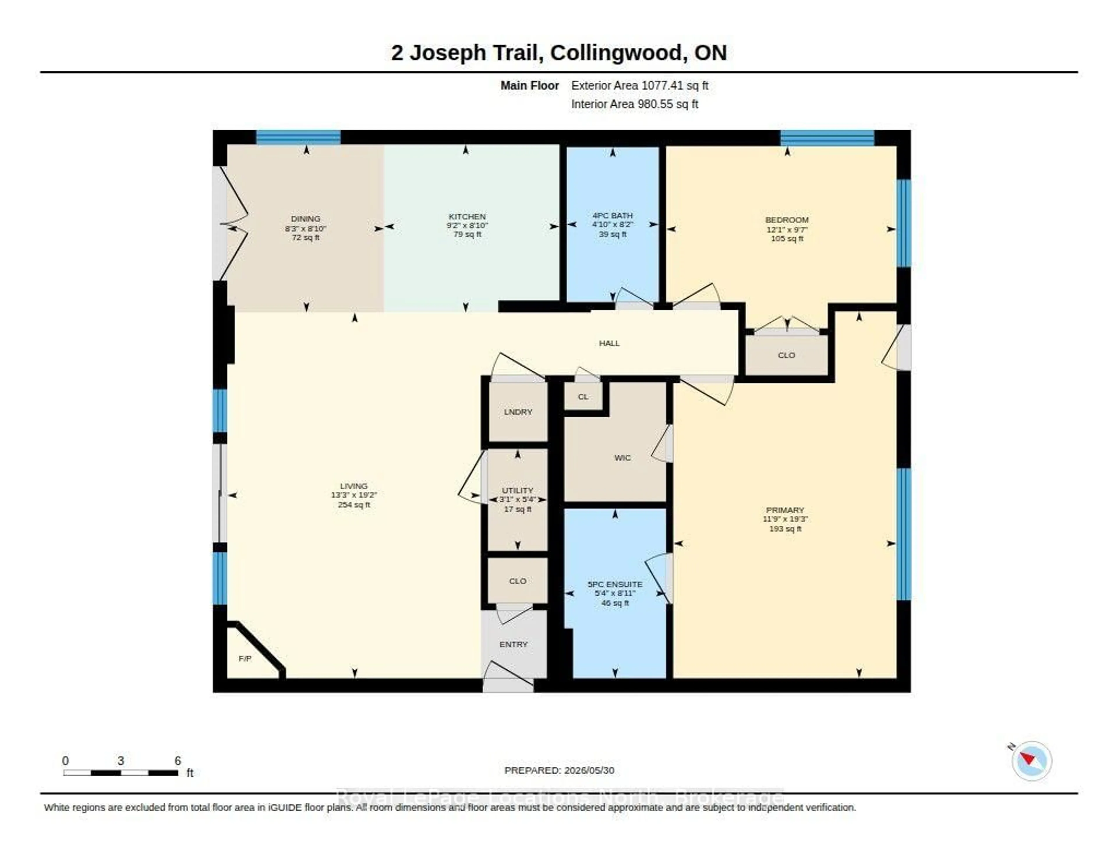 Floor plan for 2 Joseph Tr, Collingwood Ontario L9Y 0J2