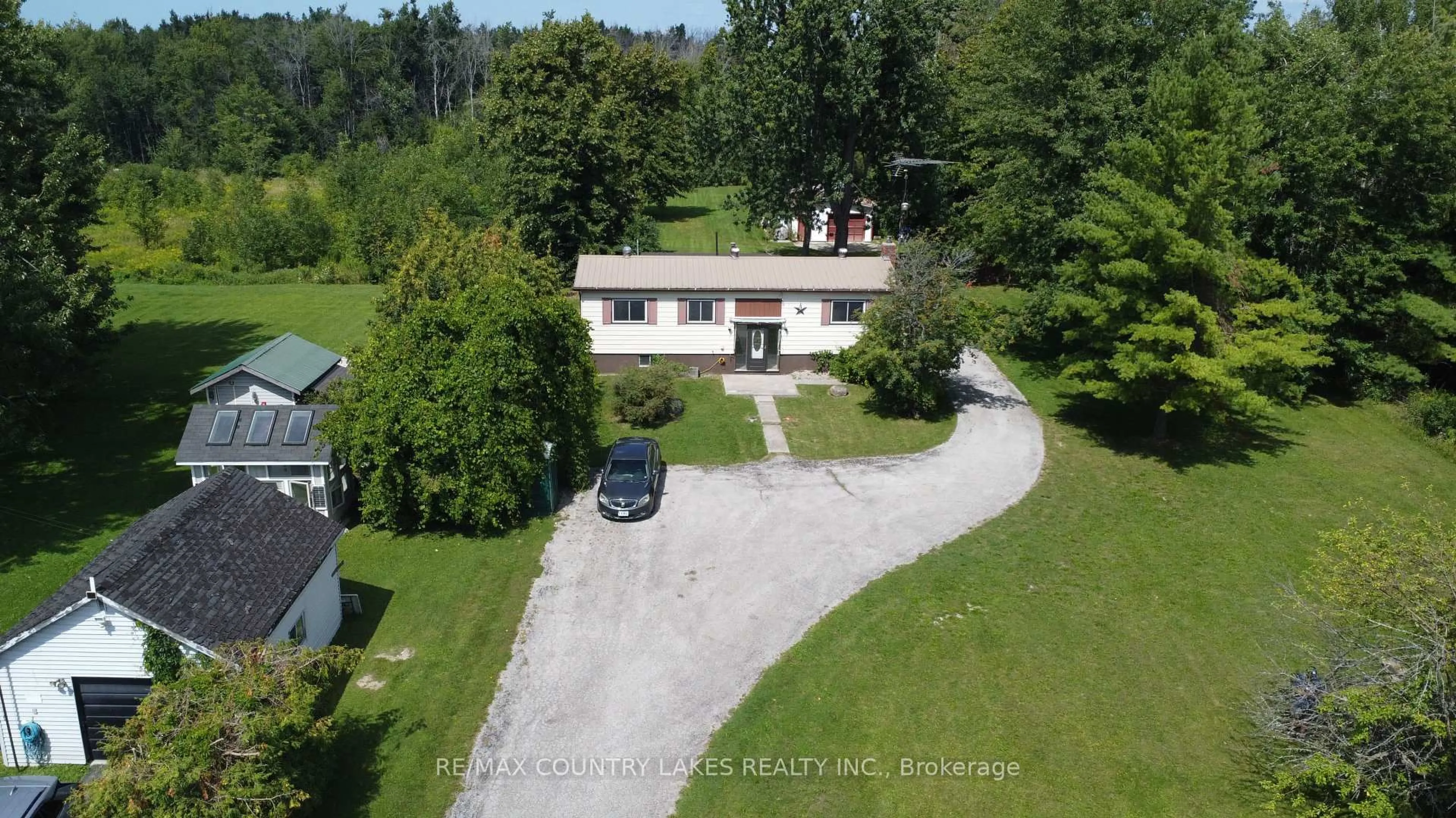 A pic from outside/outdoor area/front of a property/back of a property/a pic from drone, street for 2548 Simcoe Rd, Ramara Ontario L0K 1B0