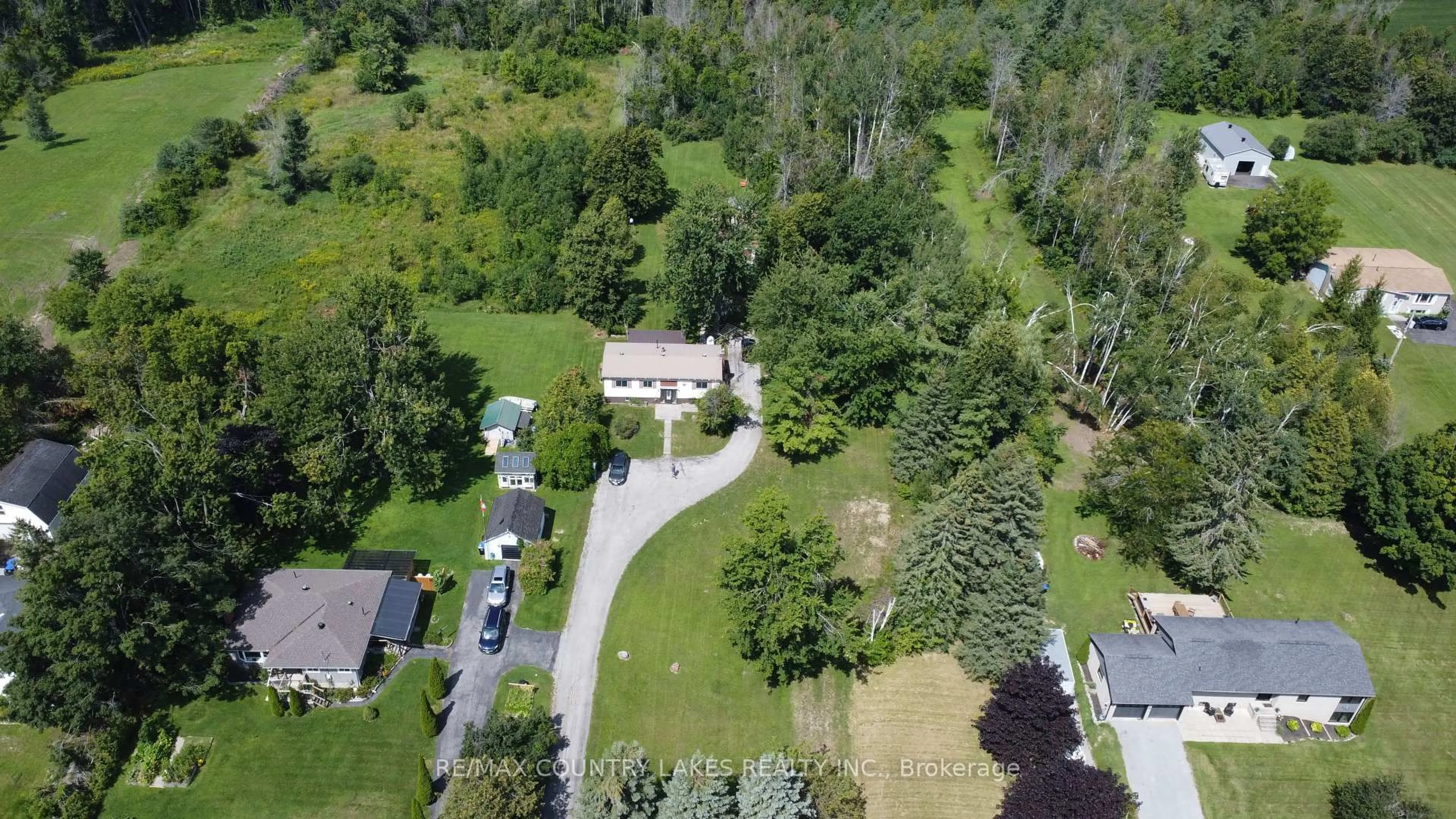 A pic from outside/outdoor area/front of a property/back of a property/a pic from drone, street for 2548 Simcoe Rd, Ramara Ontario L0K 1B0