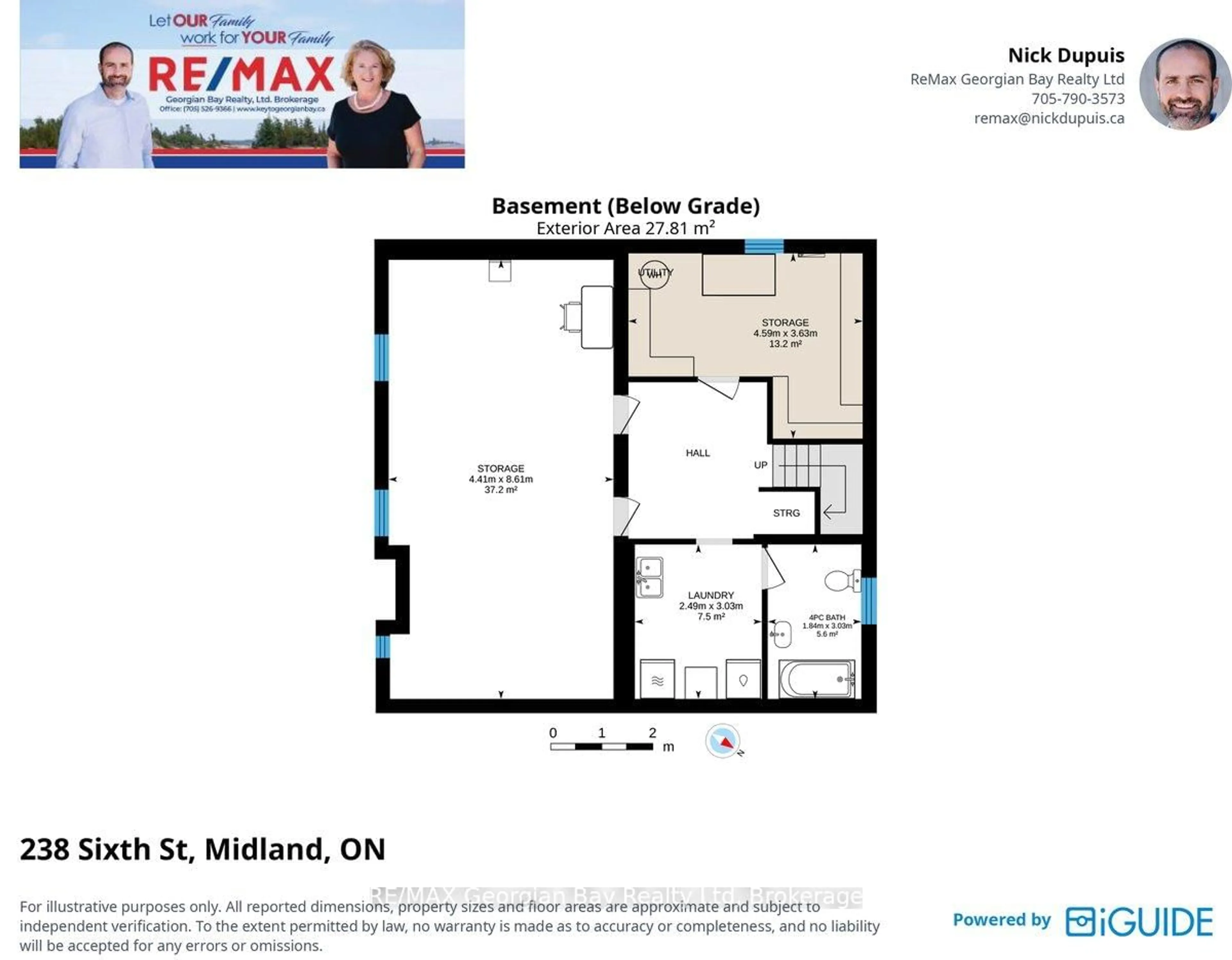 Floor plan for 238 Sixth St, Midland Ontario L4R 3Y1