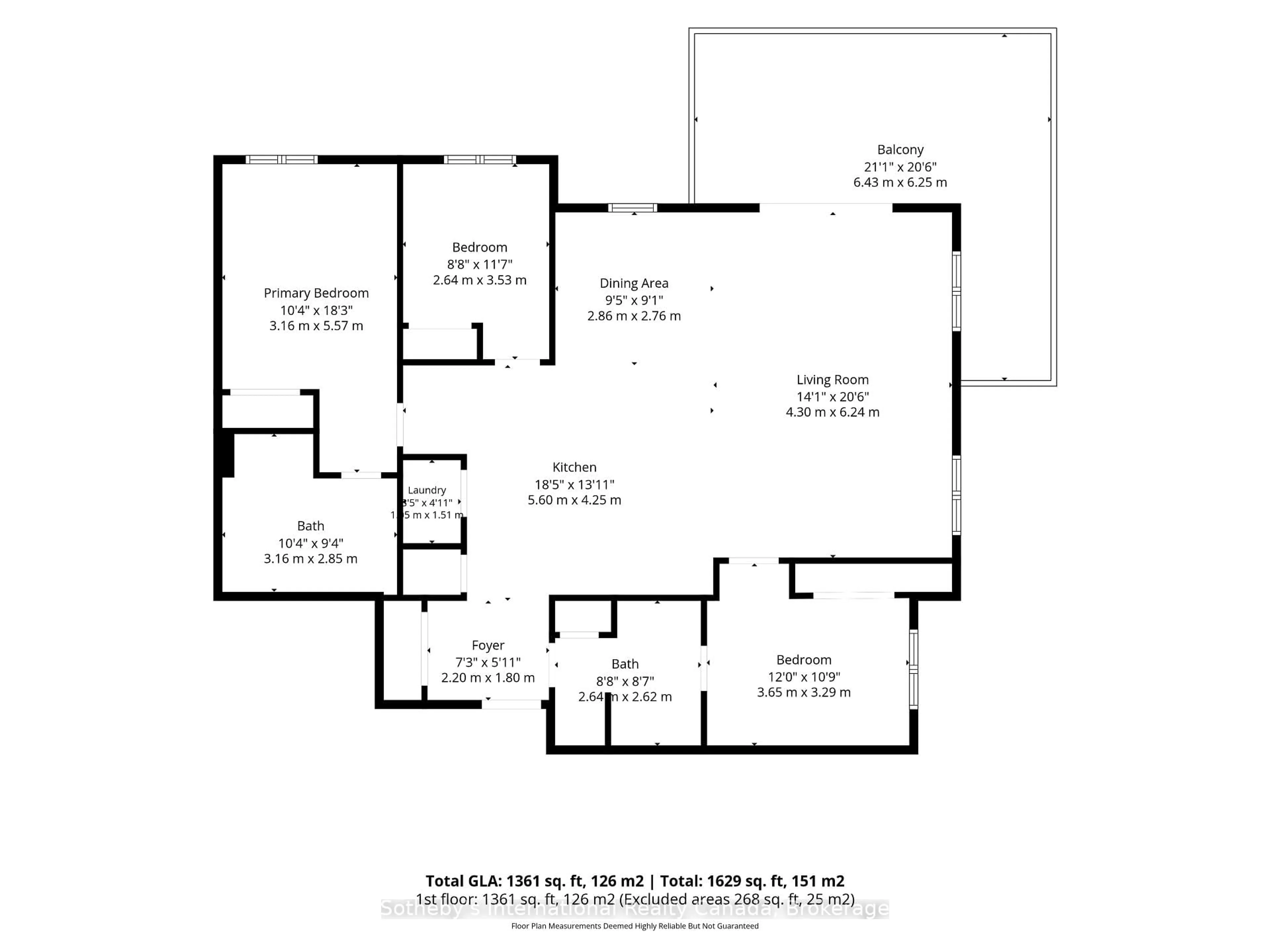 Floor plan for 121 Mary St St #311, Clearview Ontario L0M 1G0