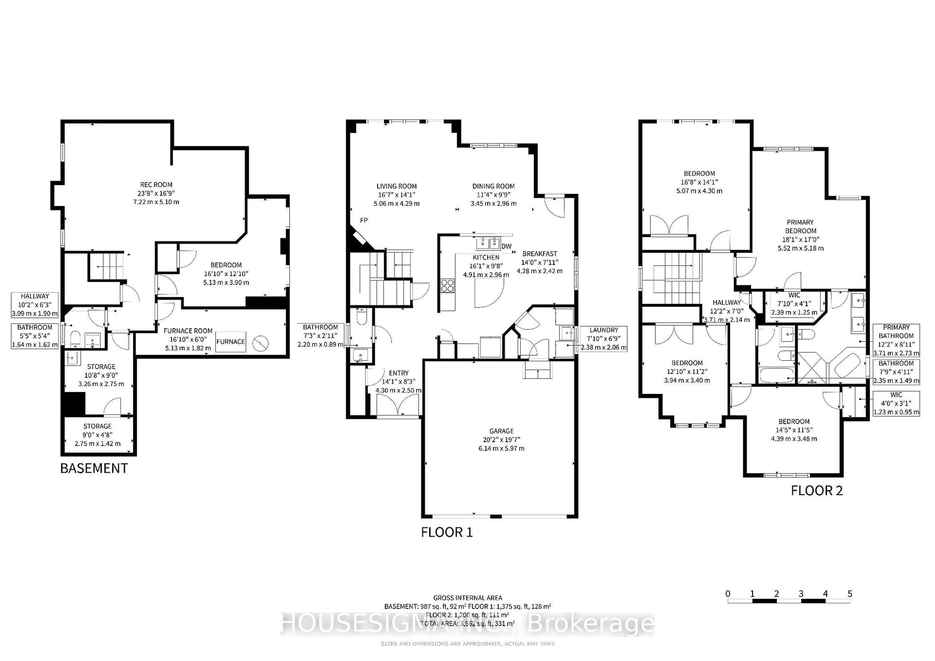 Floor plan for 35 Auburn Crt, Barrie Ontario L4N 6G9