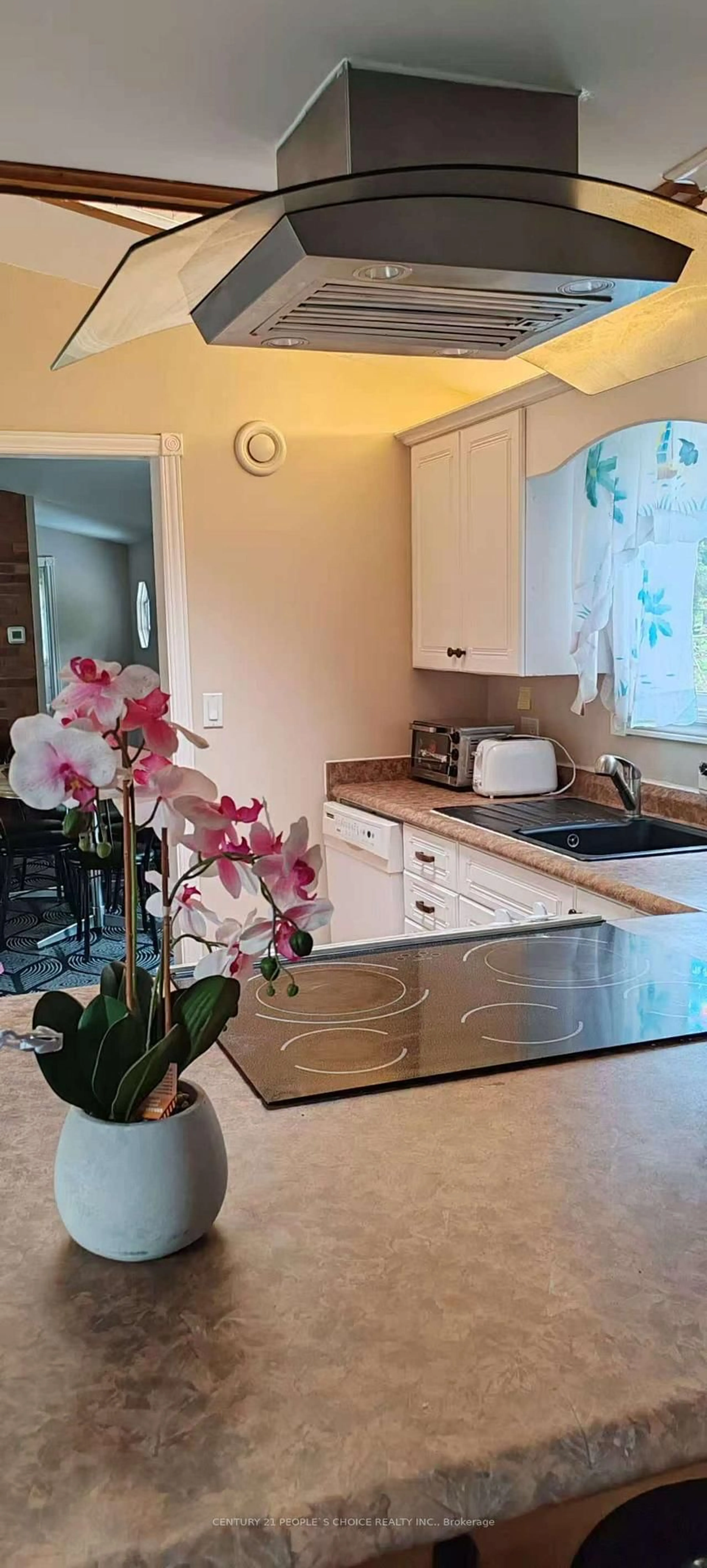 Contemporary kitchen, ceramic/tile floor for 7696 South River Rd, Ramara Ontario L0K 2B0