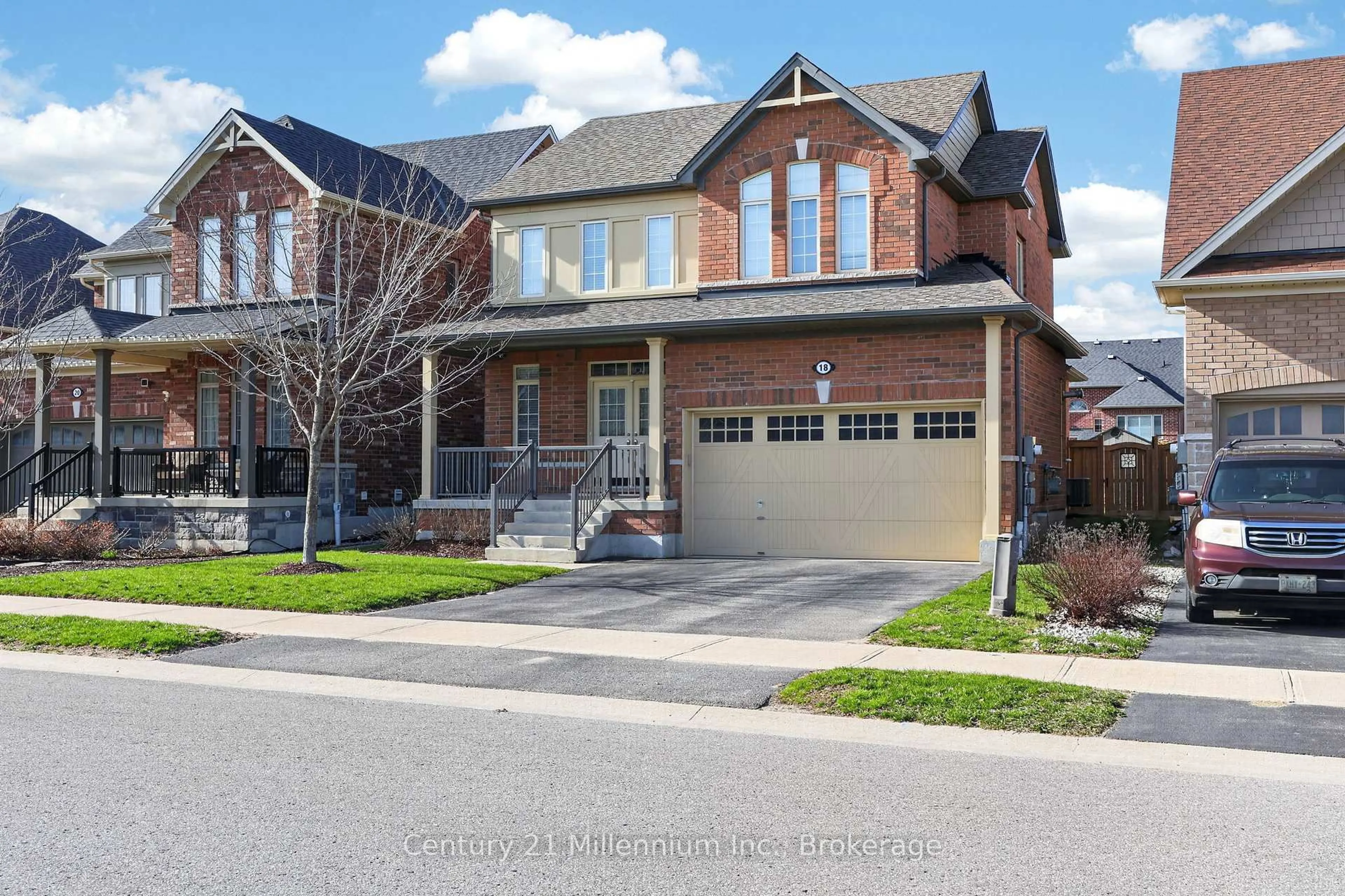 Home with brick exterior material, street for 18 Marks Rd, Springwater Ontario L9X 1A8