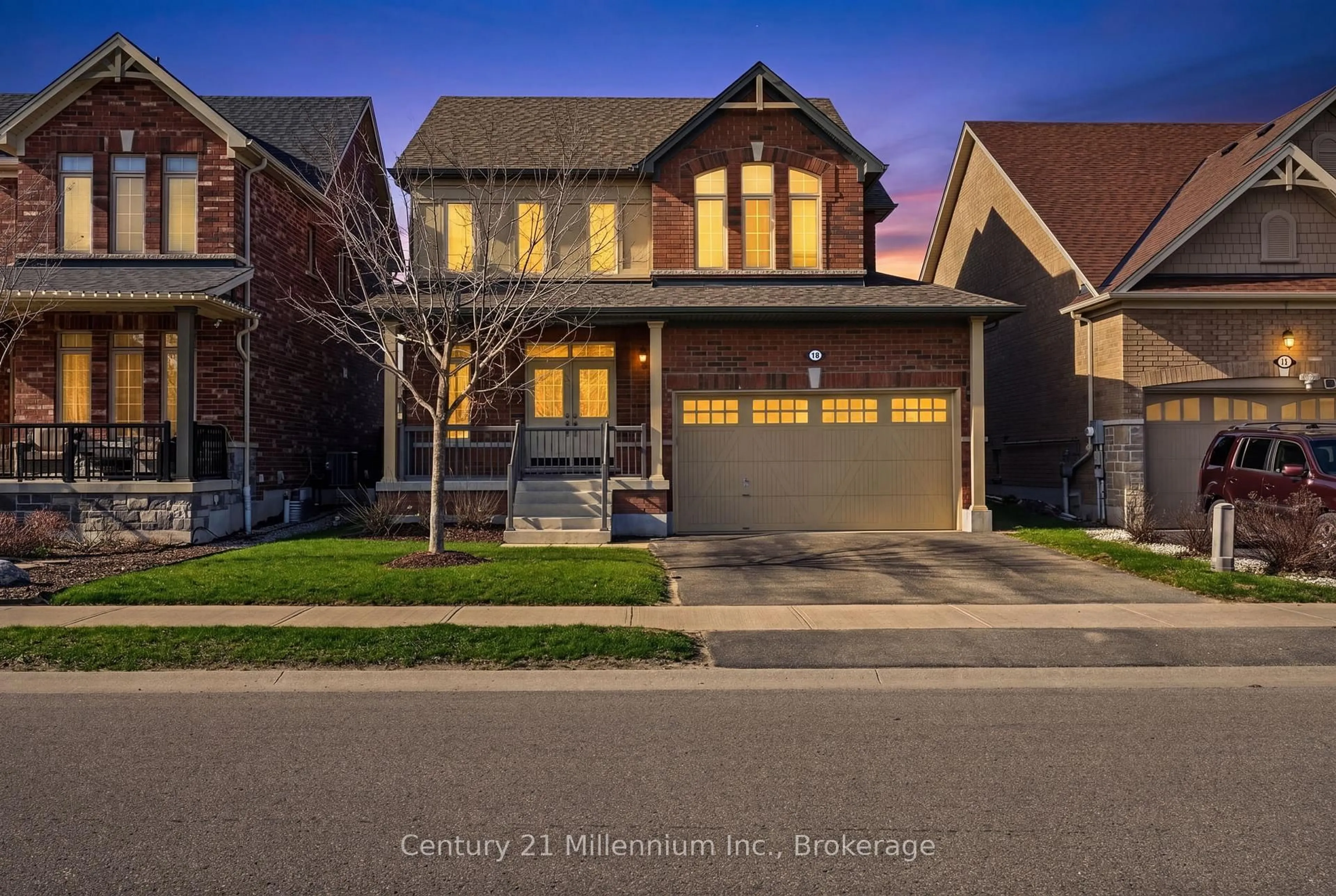 Home with brick exterior material, street for 18 Marks Rd, Springwater Ontario L9X 1A8