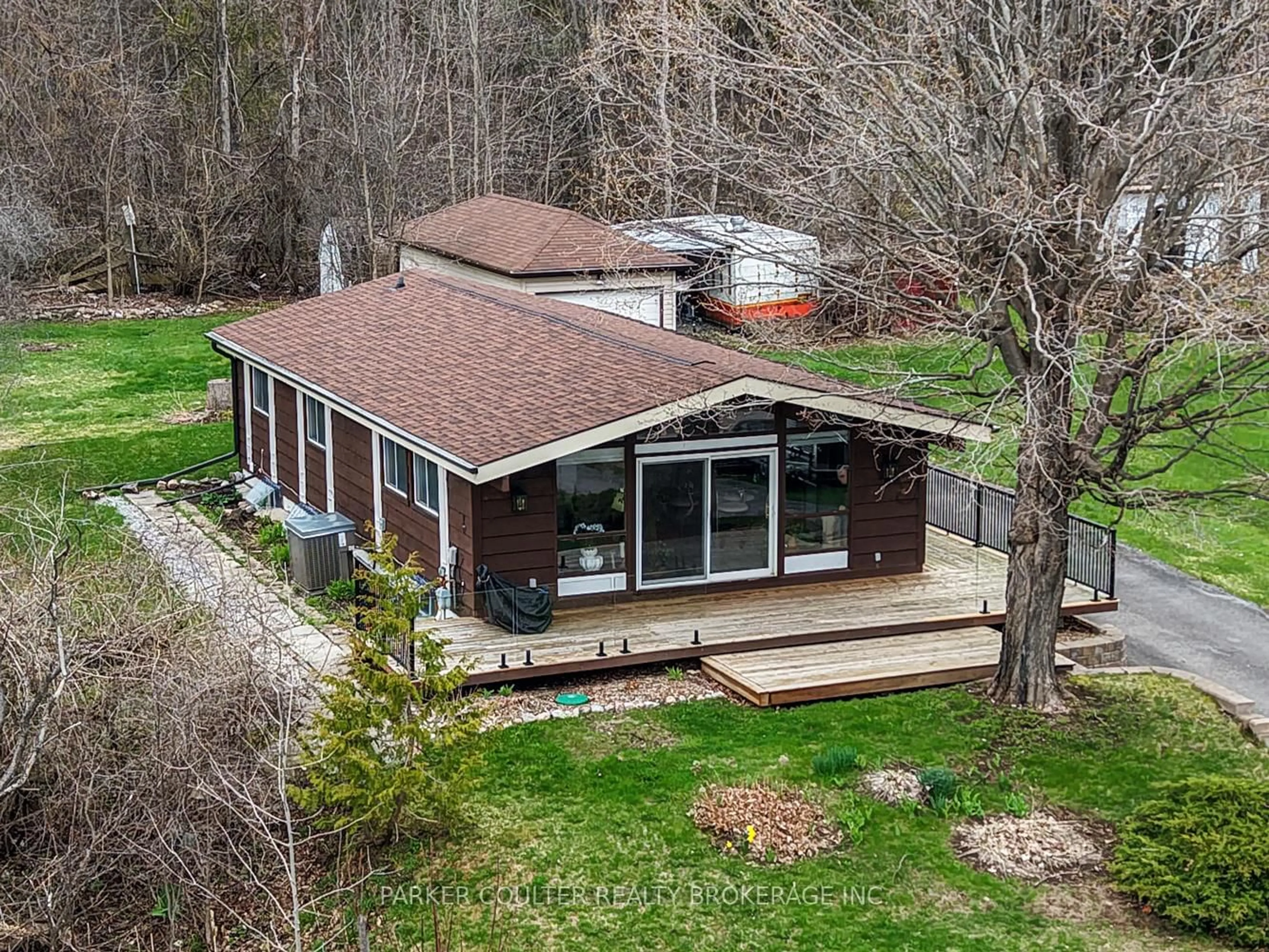 A pic from outside/outdoor area/front of a property/back of a property/a pic from drone, water/lake/river/ocean view for 2238 Lakeshore Rd, Oro-Medonte Ontario L0L 1T0