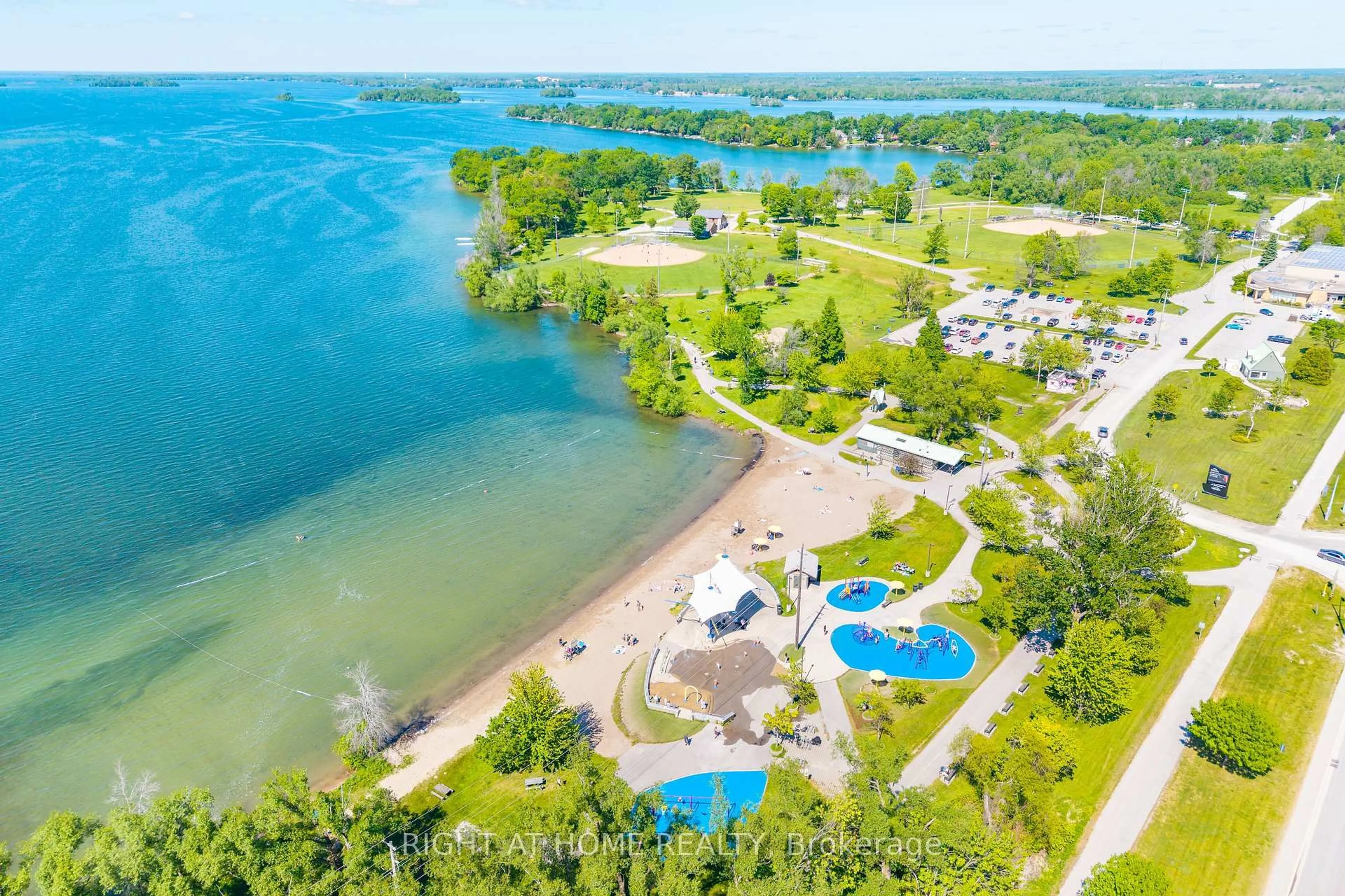 A pic from outside/outdoor area/front of a property/back of a property/a pic from drone, water/lake/river/ocean view for 4654 Mcneil St, Ramara Ontario L3V 0M9
