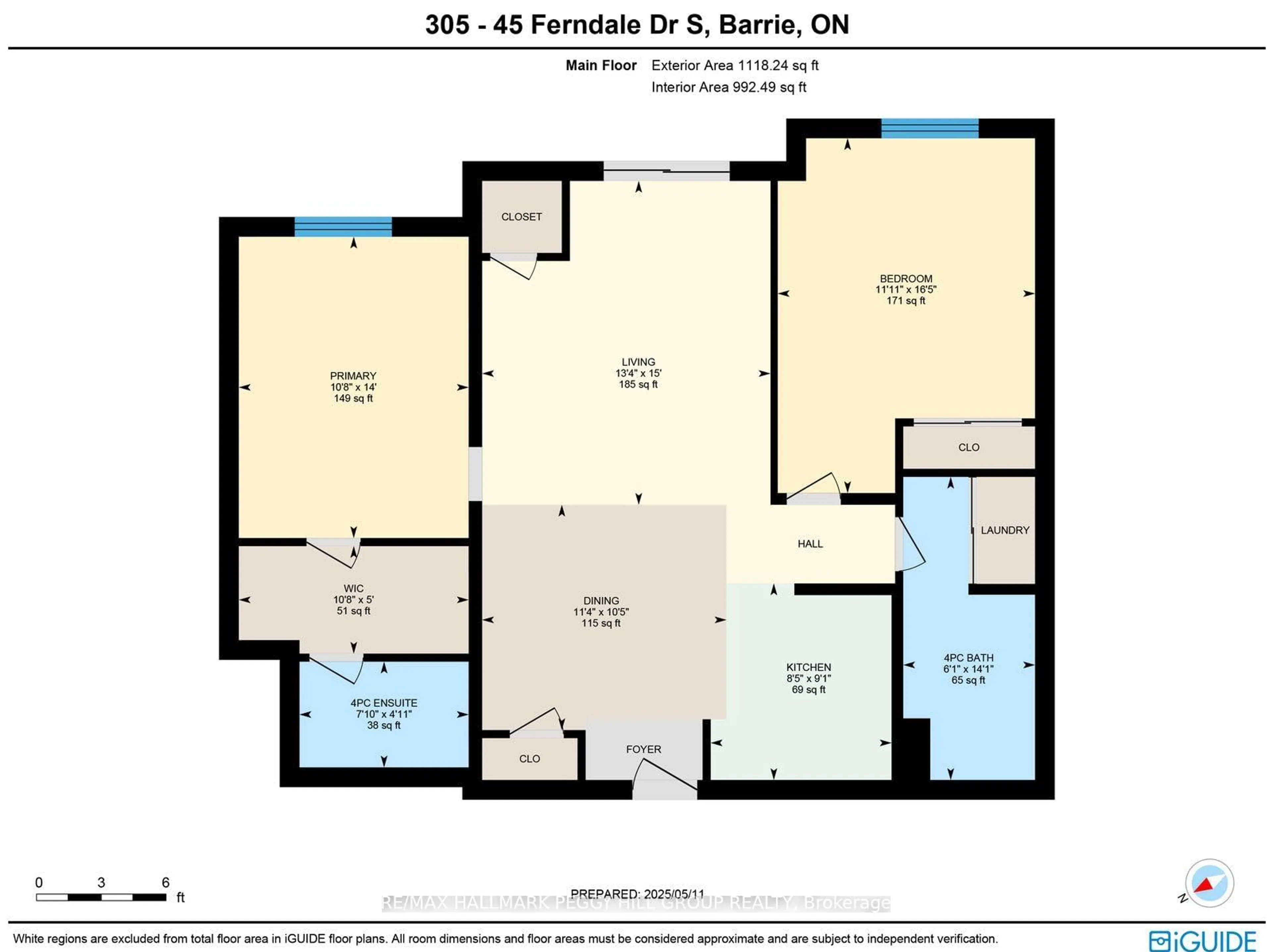 Floor plan for 45 Ferndale Dr #305, Barrie Ontario L4N 5W7