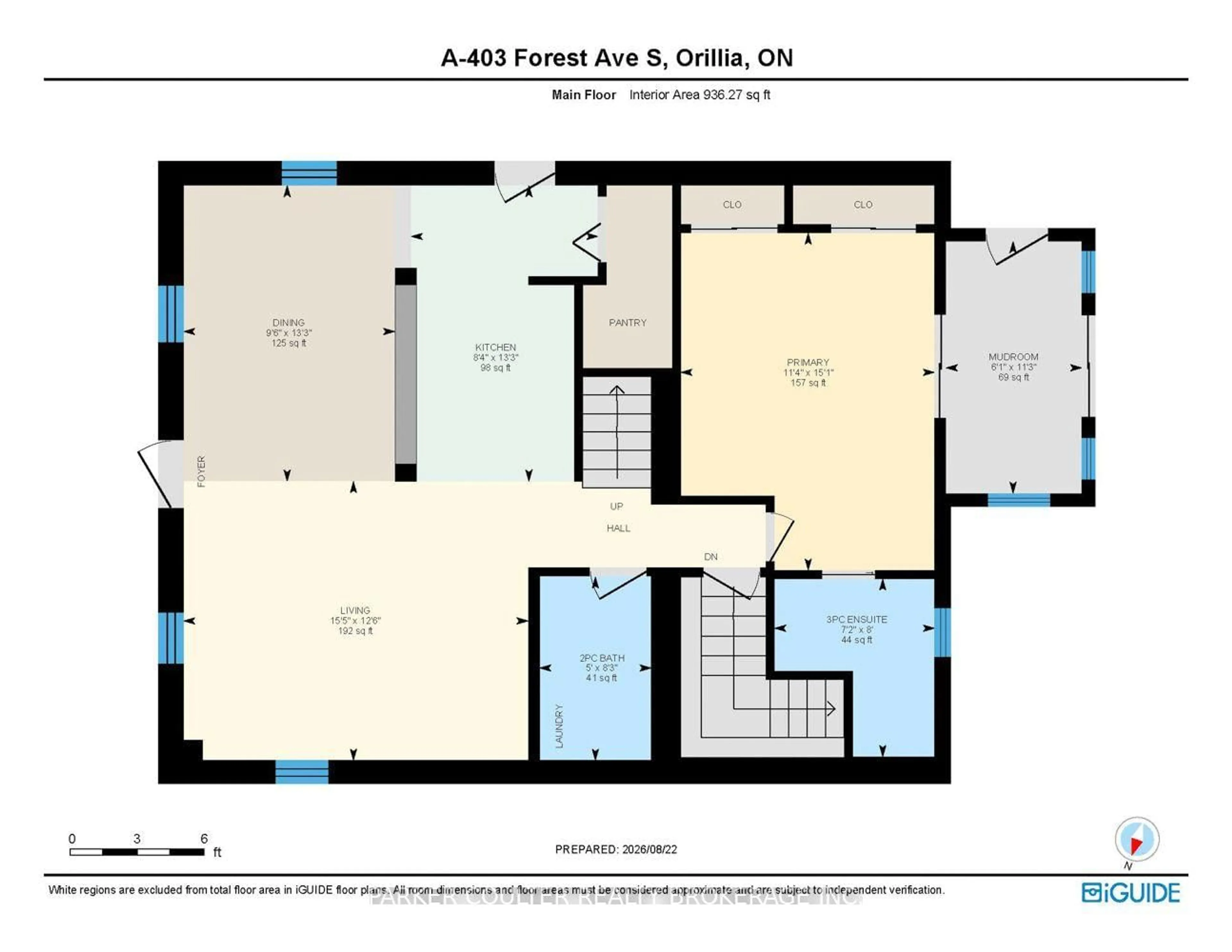 Floor plan for 403A Forest Ave, Orillia Ontario L3V 3Z2