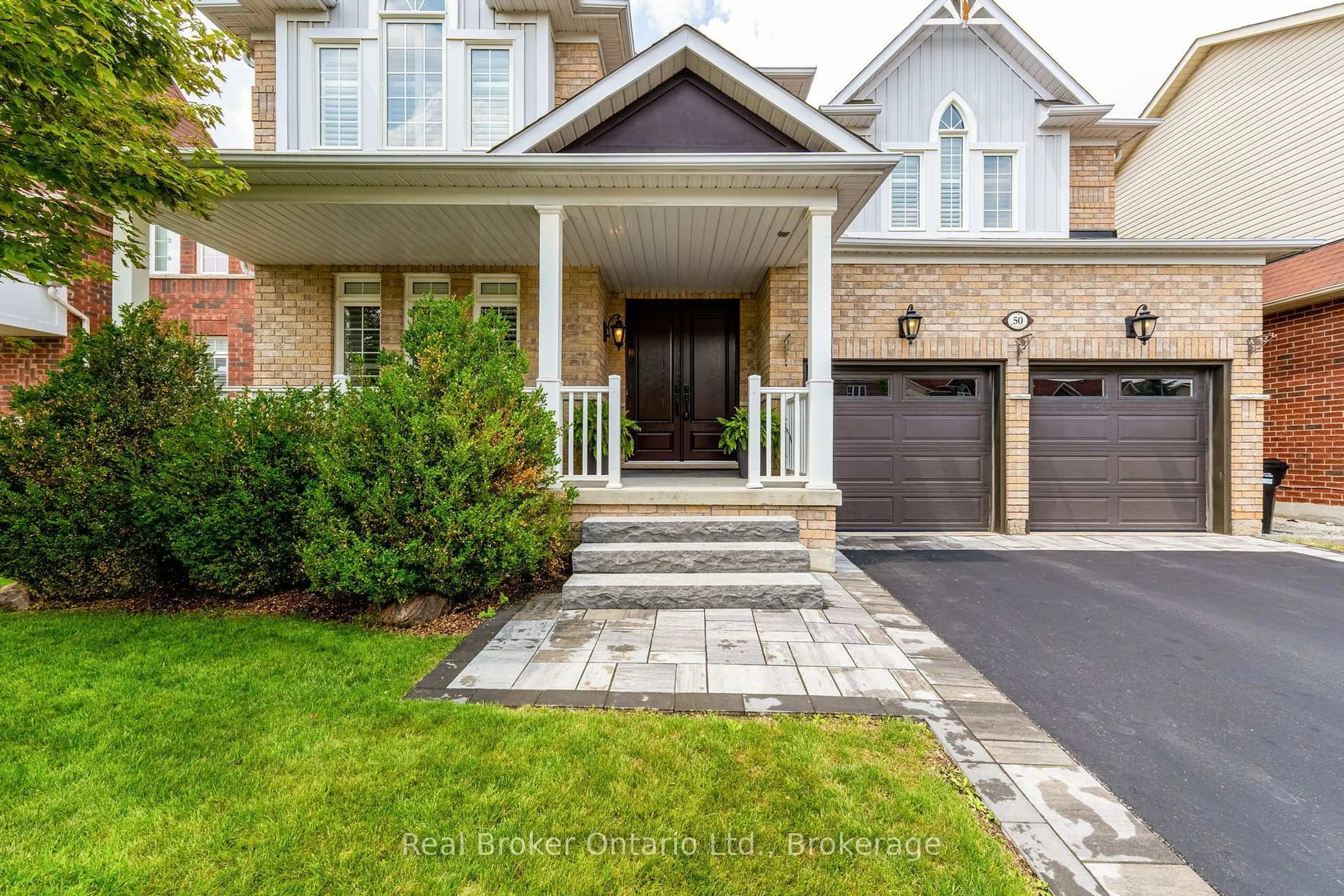 Home with brick exterior material, street for 50 The Queensway, Barrie Ontario L4M 7J3