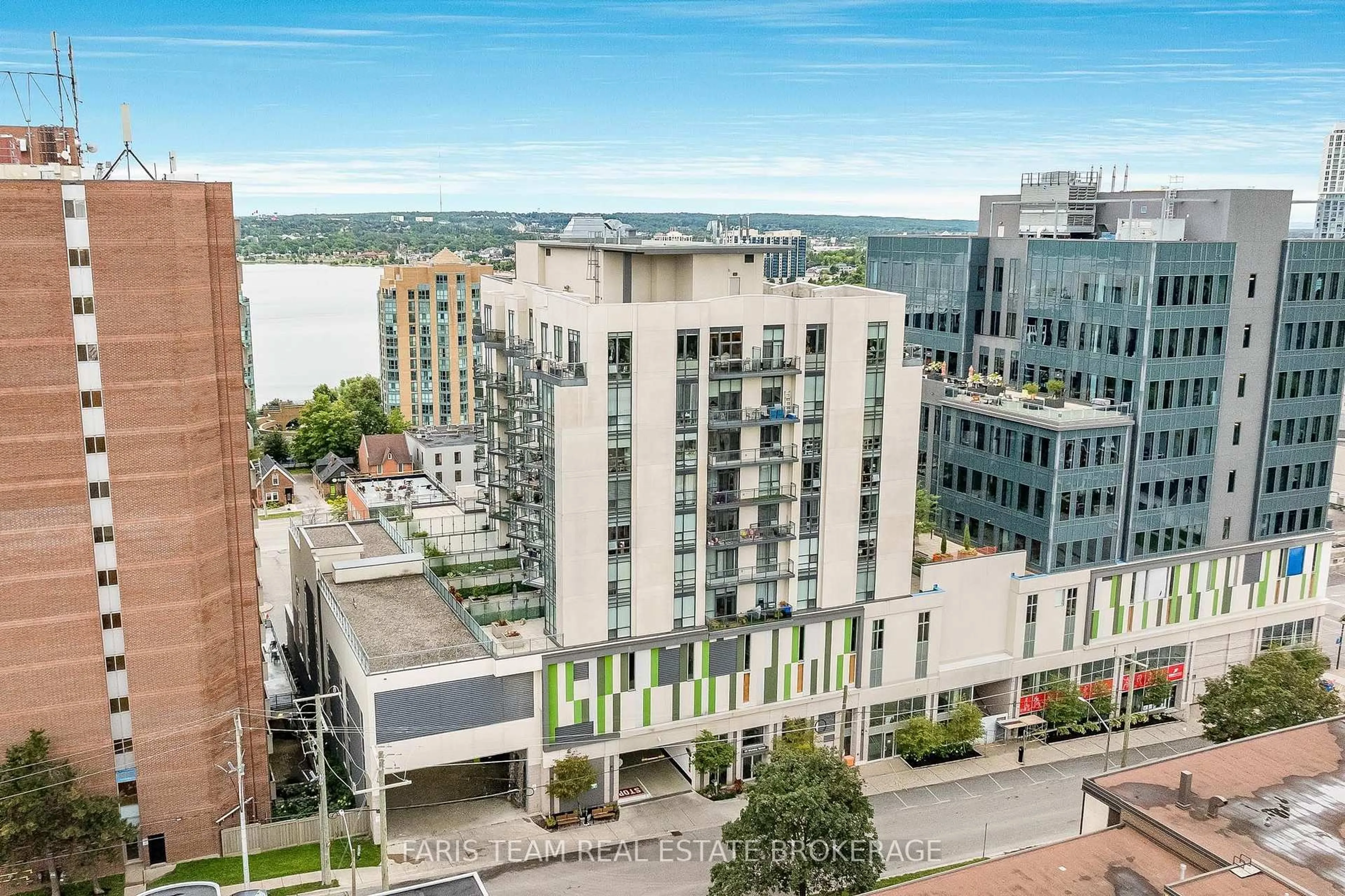 A pic from outside/outdoor area/front of a property/back of a property/a pic from drone, city buildings view from balcony for 111 Worsley St #PH7, Barrie Ontario L4M 5R5