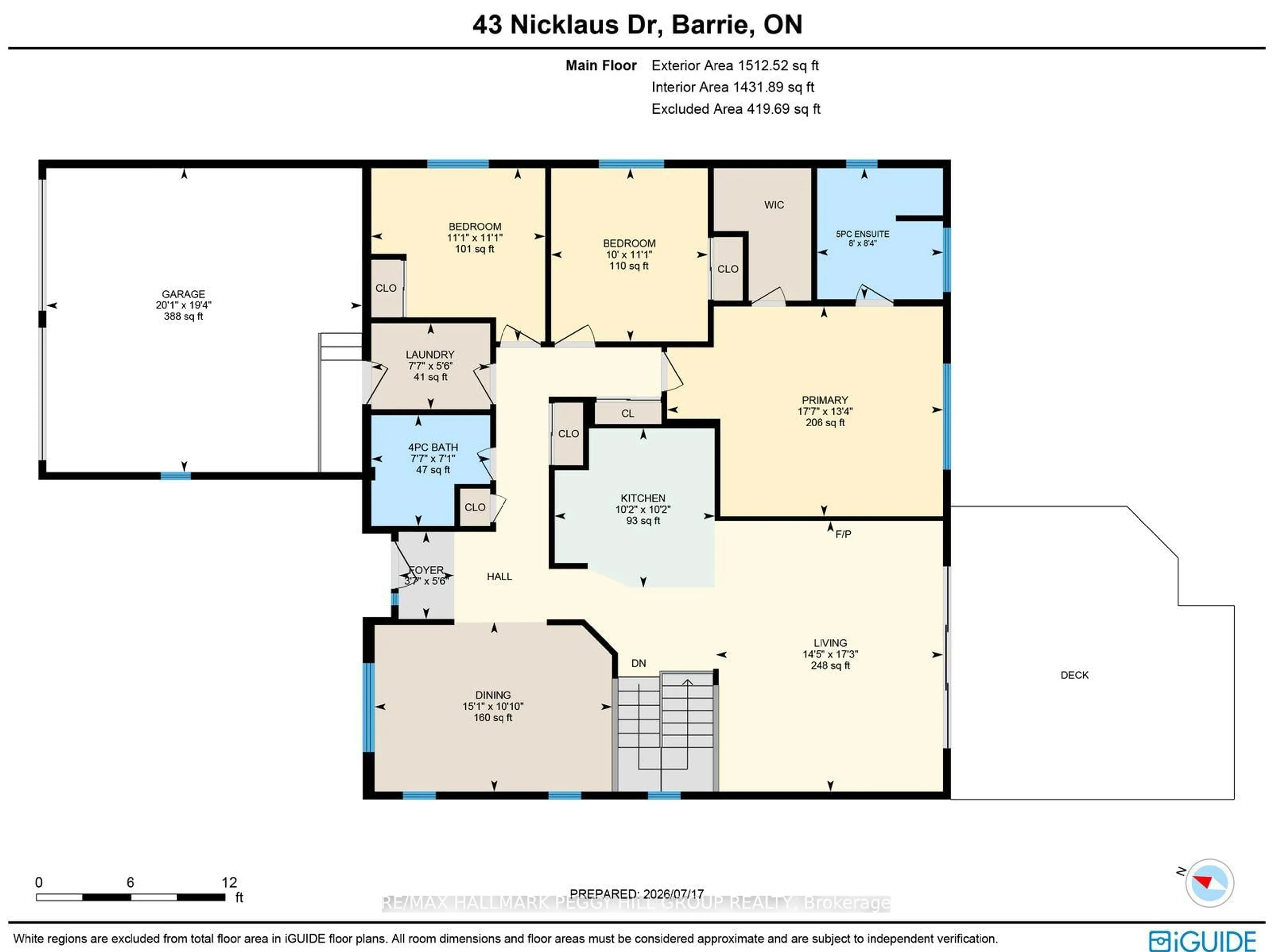 Floor plan for 43 Nicklaus Dr, Barrie Ontario L4M 6W5