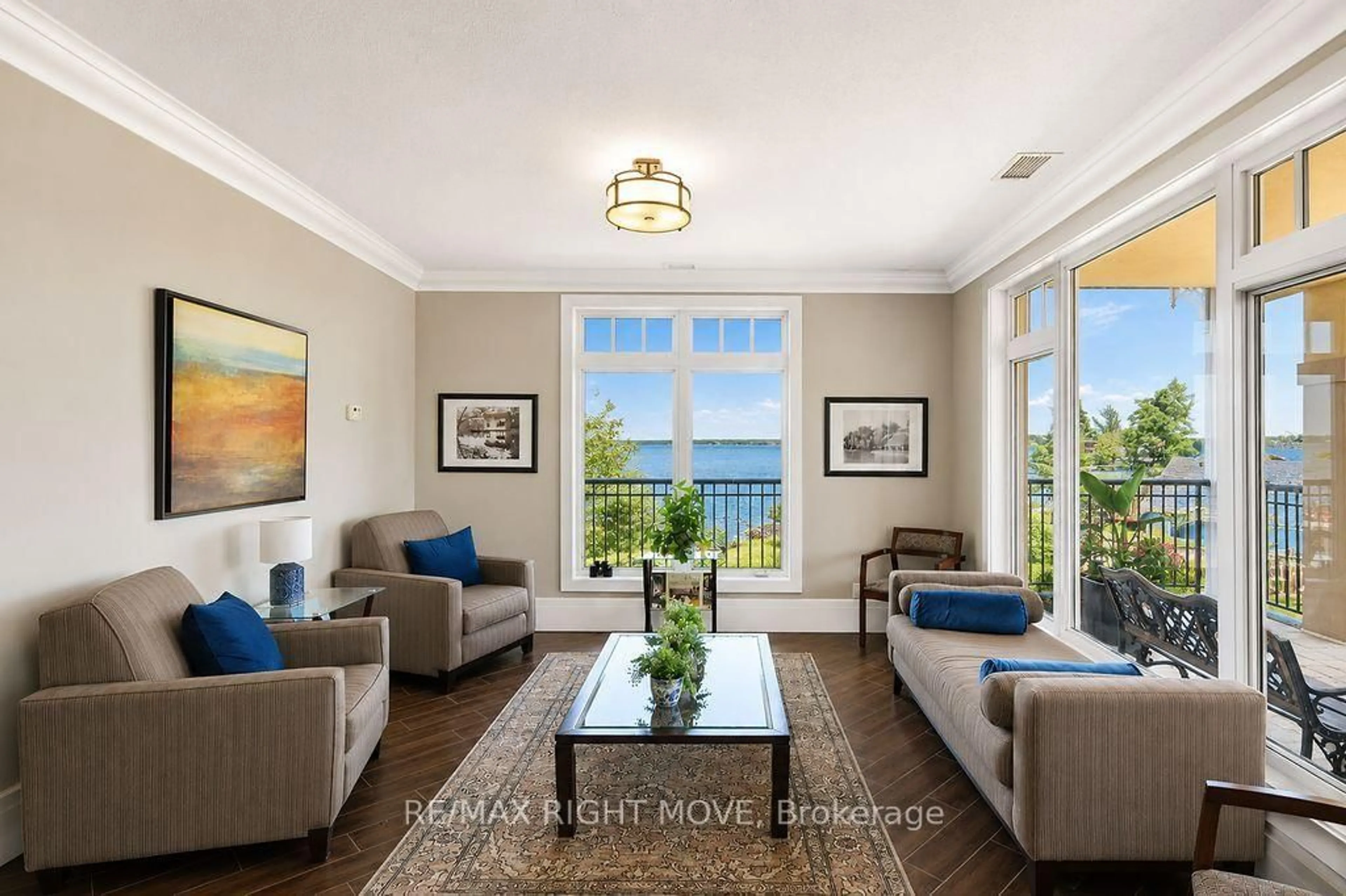 Living room with furniture, unknown for 140 Cedar Island Rd #102, Orillia Ontario L3V 1T1