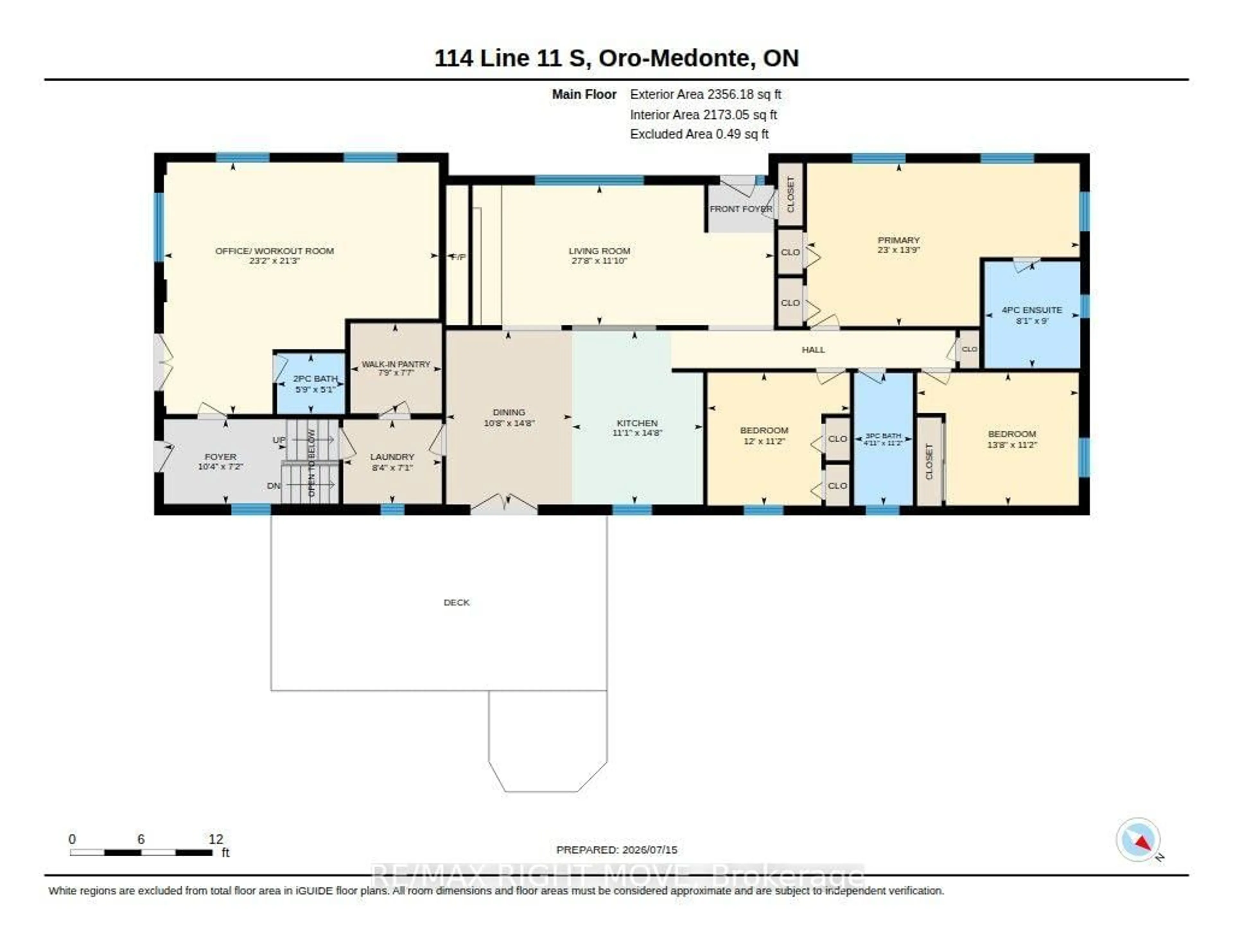 Floor plan for 114 11th Line, Oro-Medonte Ontario L0L 1T0