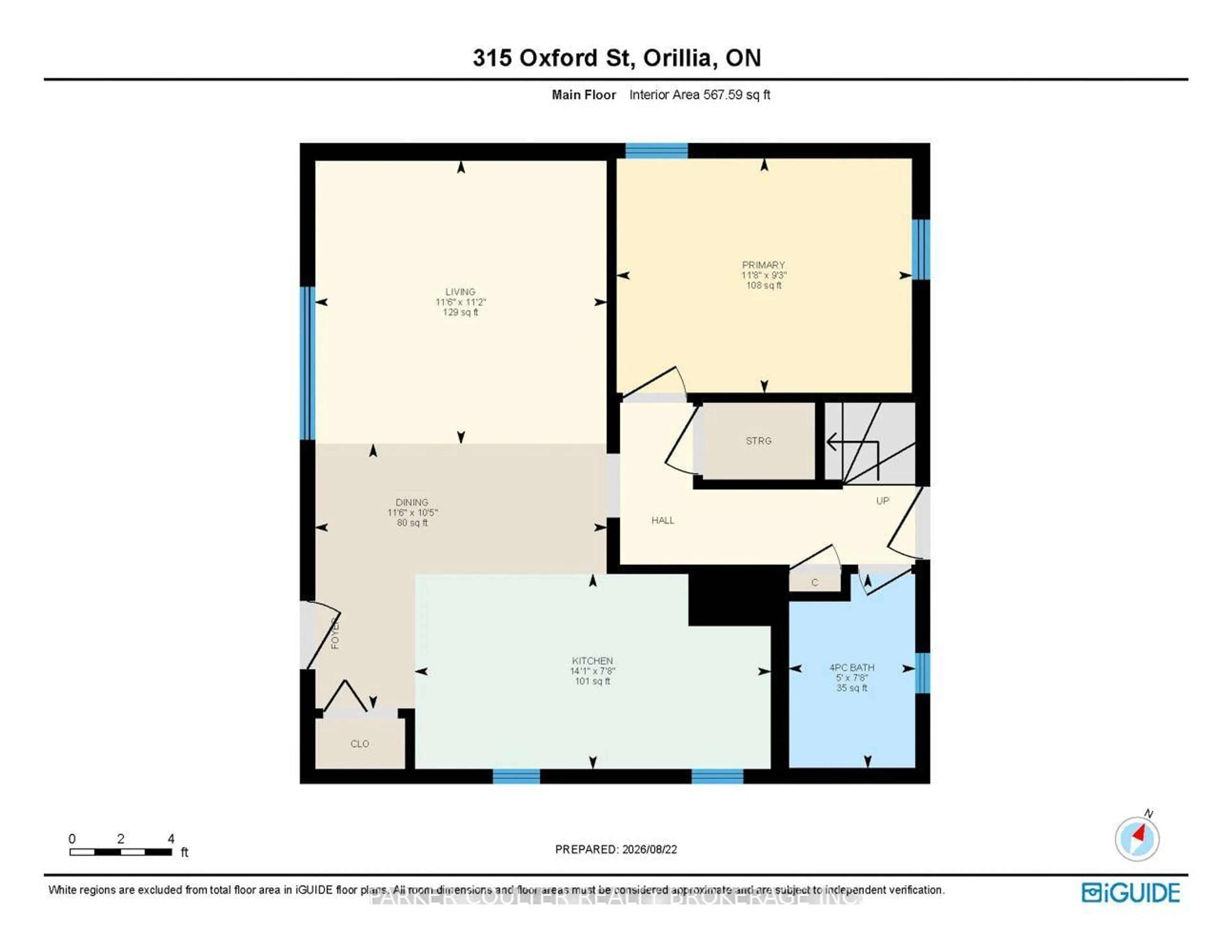 Floor plan for 315 Oxford St, Orillia Ontario L3V 1H8