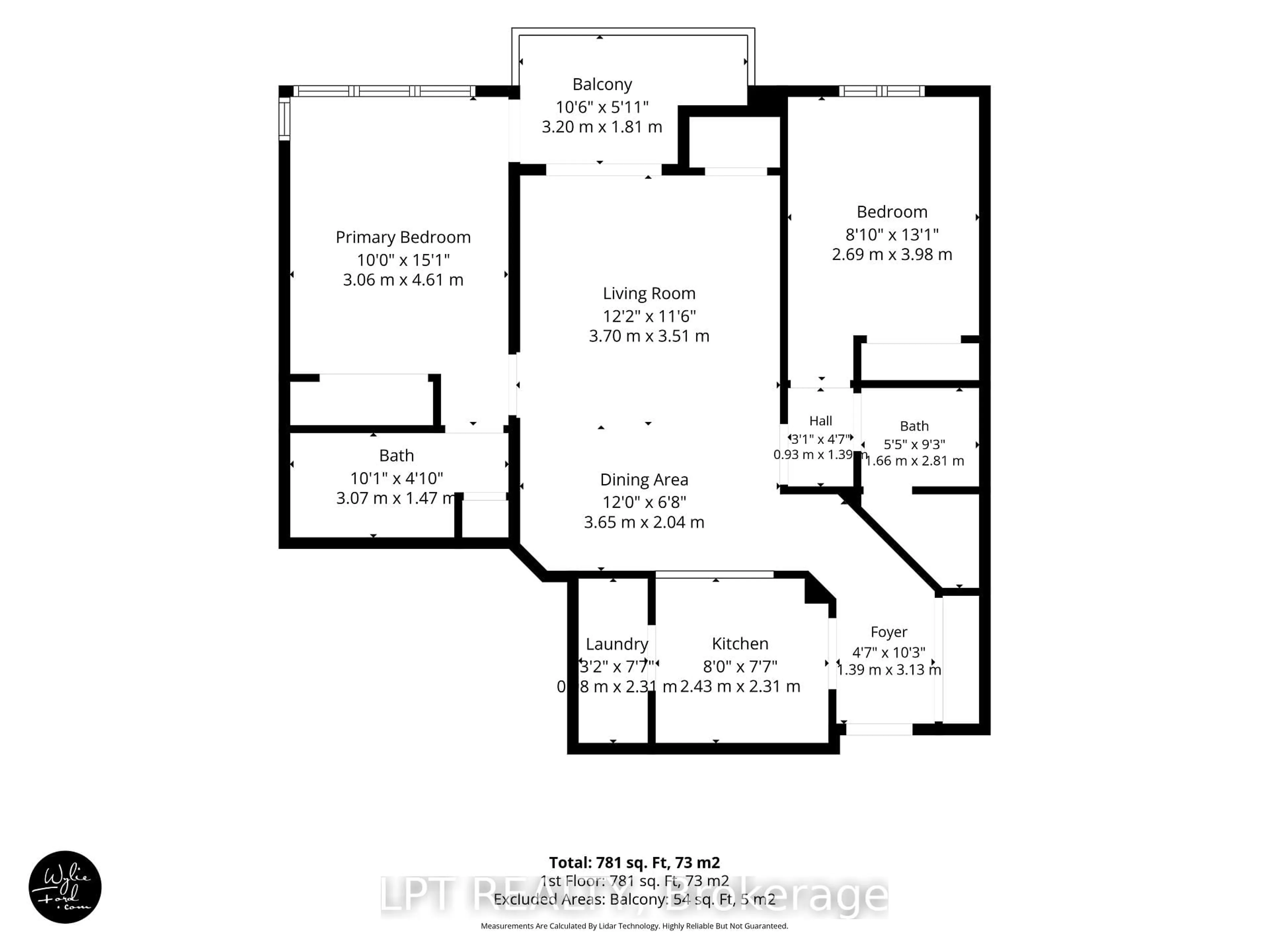 Floor plan for 75 Ellen St #1111, Barrie Ontario L4N 7R6