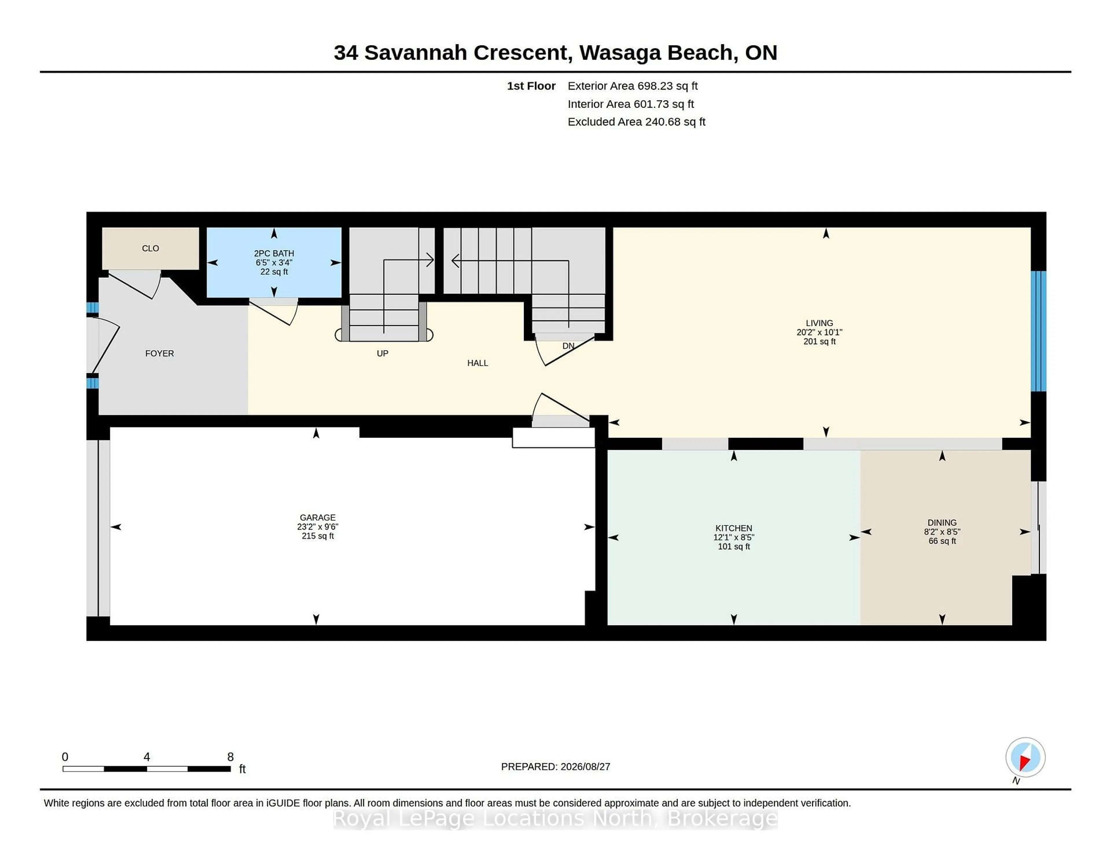Floor plan for 34 Savannah Cres, Wasaga Beach Ontario L9Z 0E7