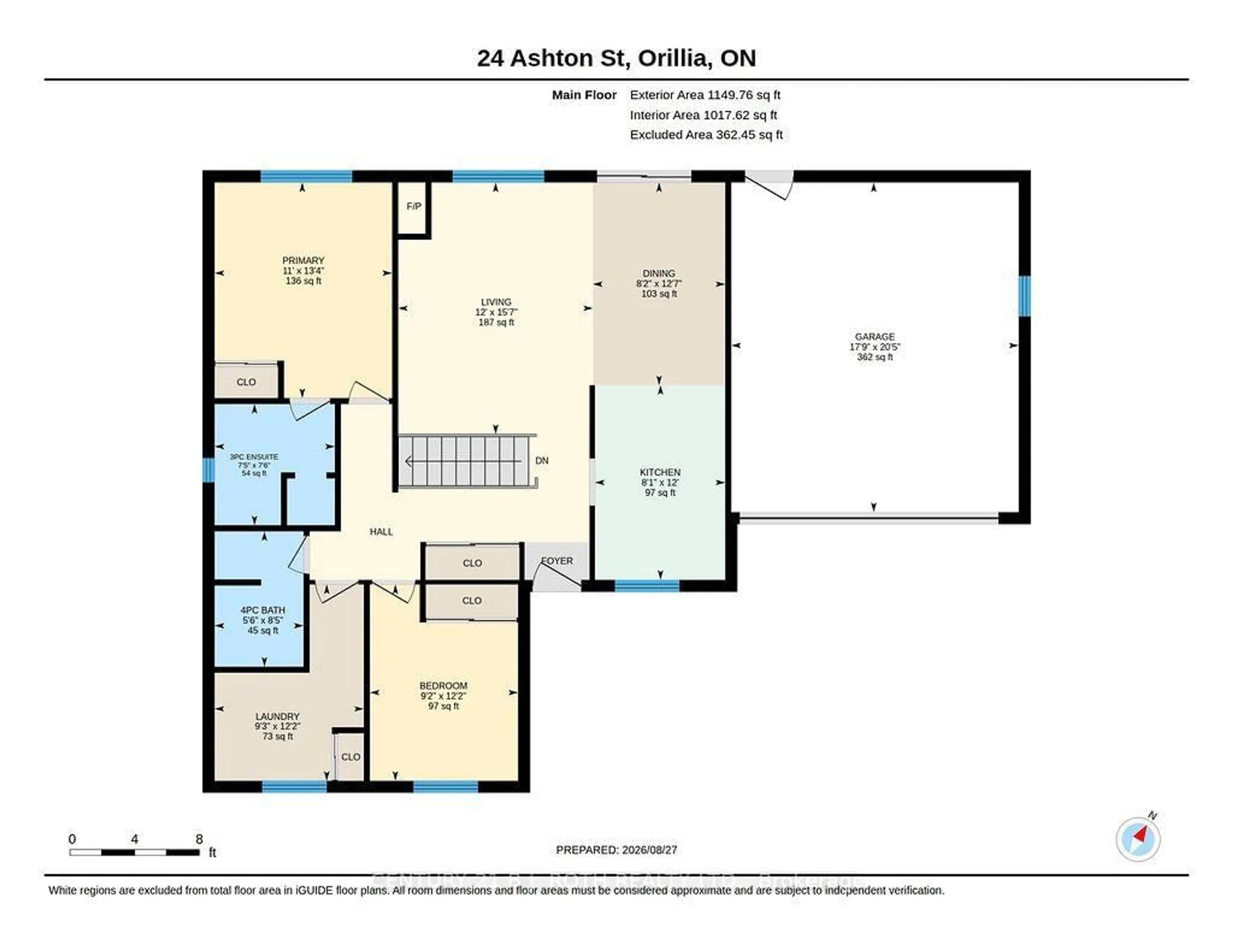 Floor plan for 24 Ashton St, Orillia Ontario L3V 7V5