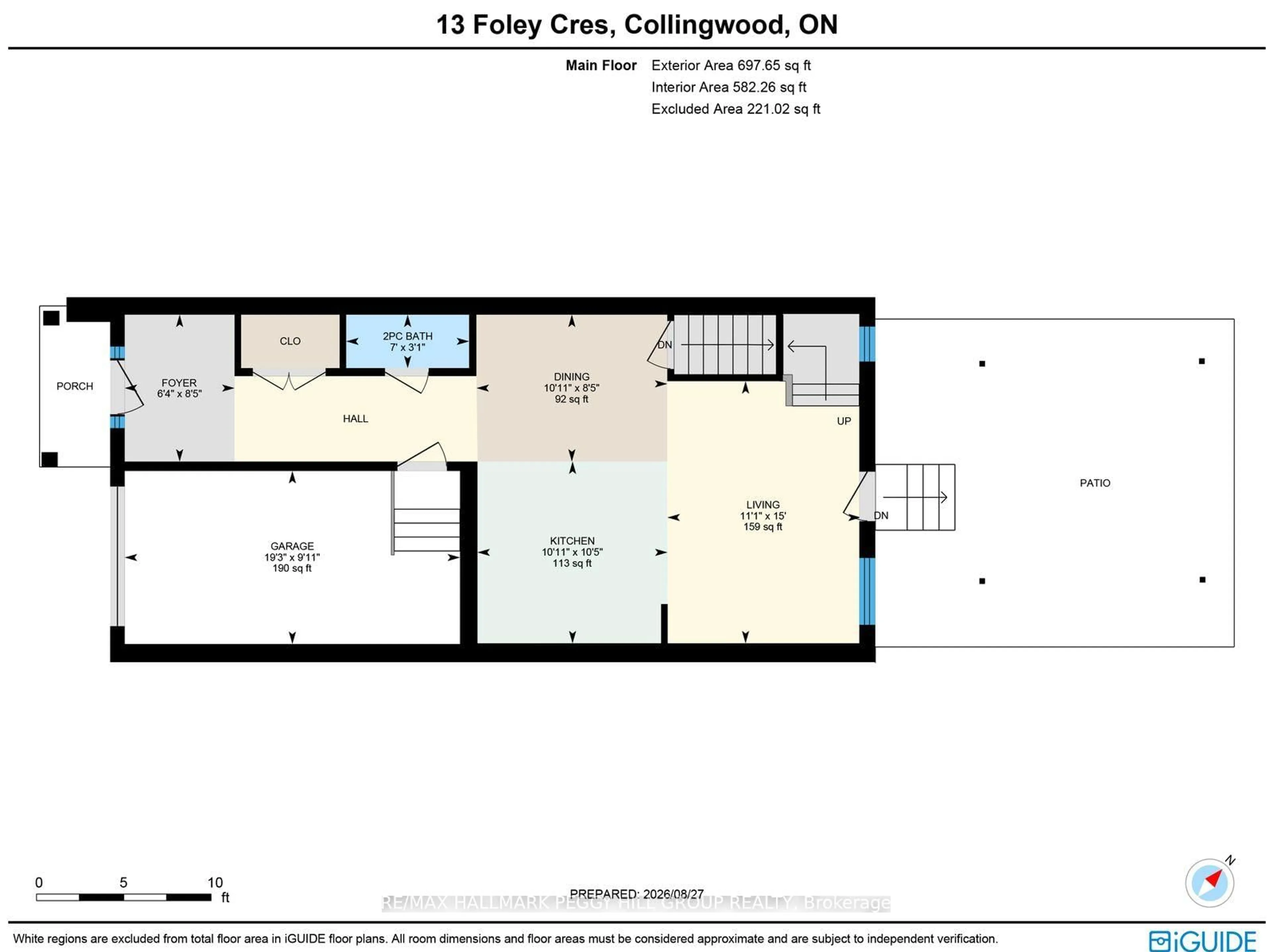 Floor plan for 13 Foley Cres, Collingwood Ontario L9Y 3B7