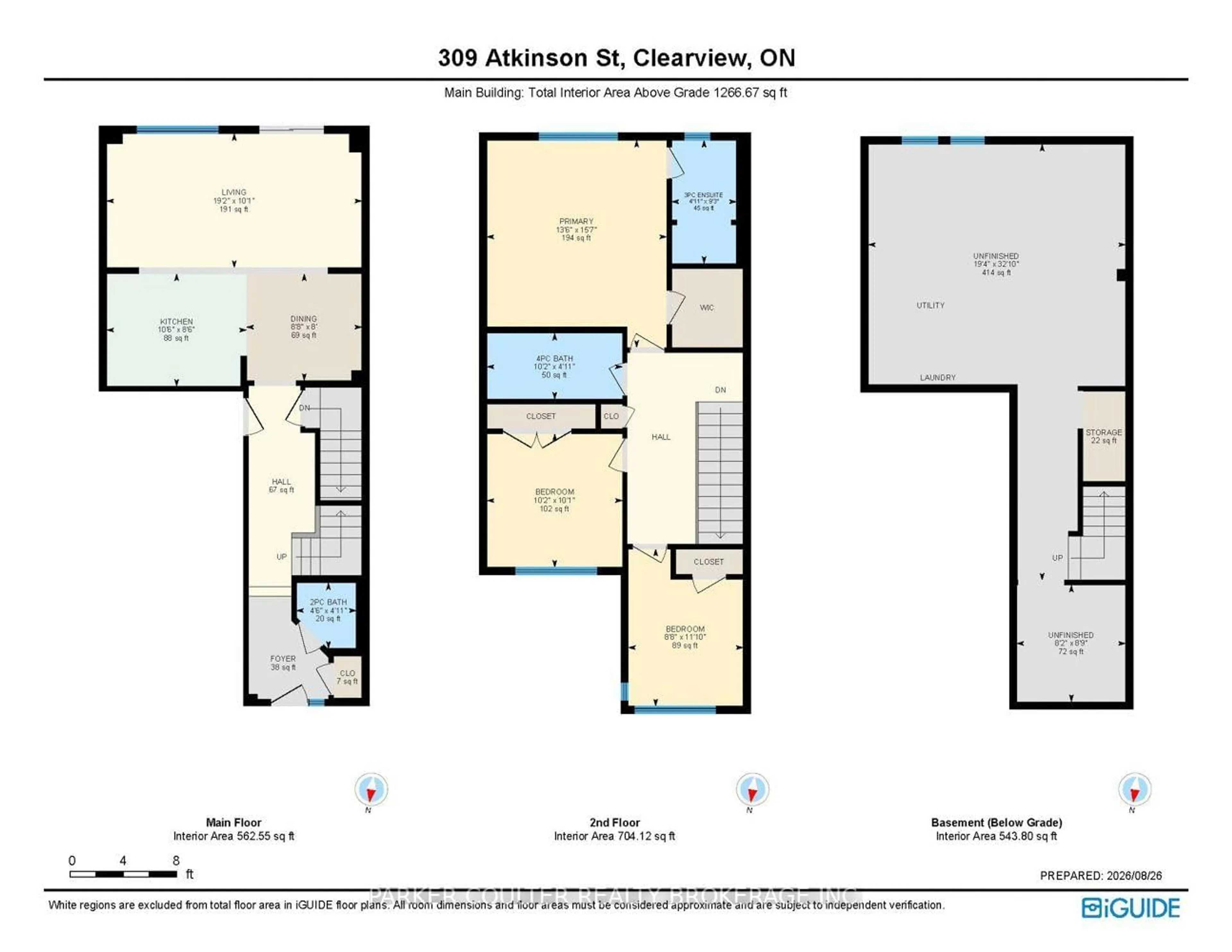 Floor plan for 309 Atkinson St, Clearview Ontario L0M 1S0