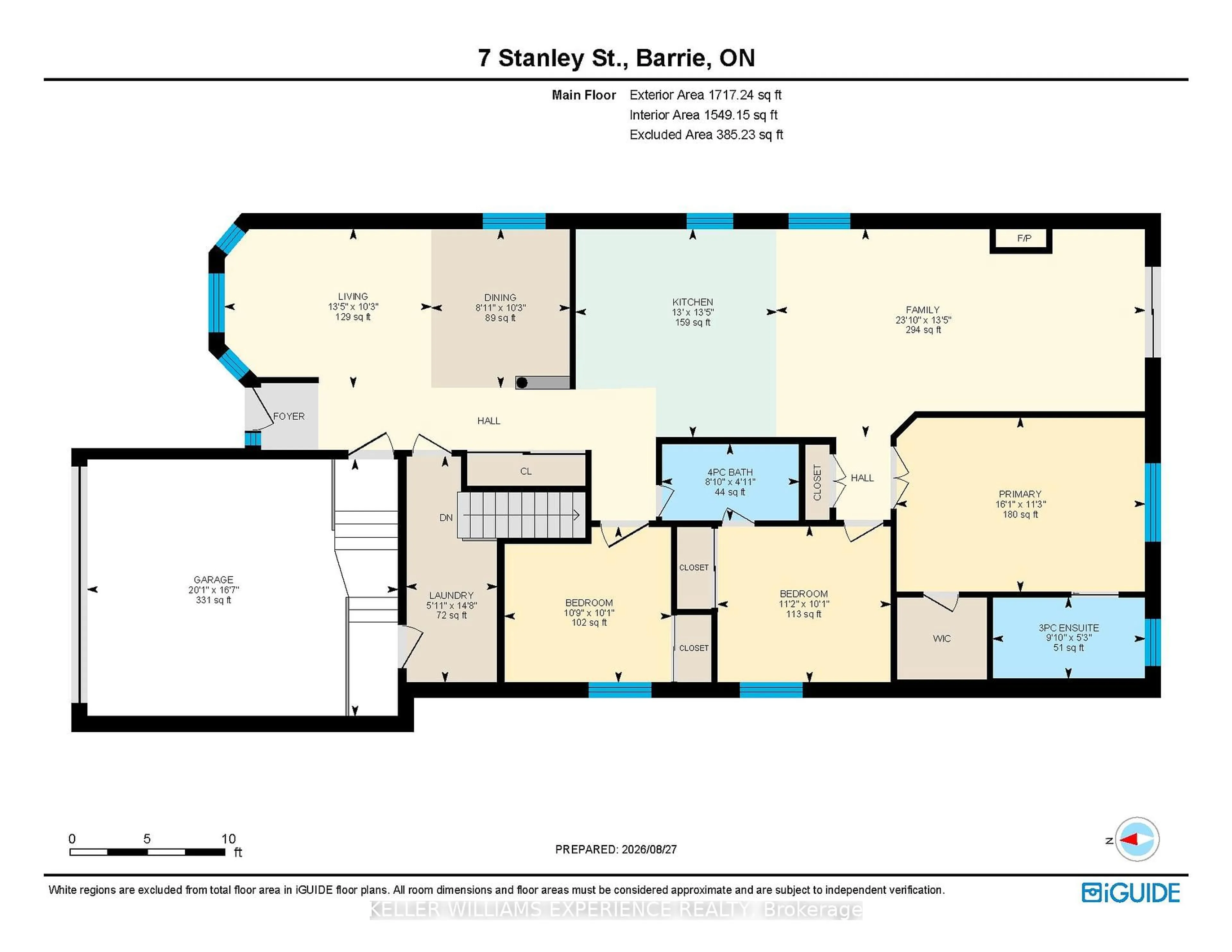 Floor plan for 7 Stanley St, Barrie Ontario L4M 6V2