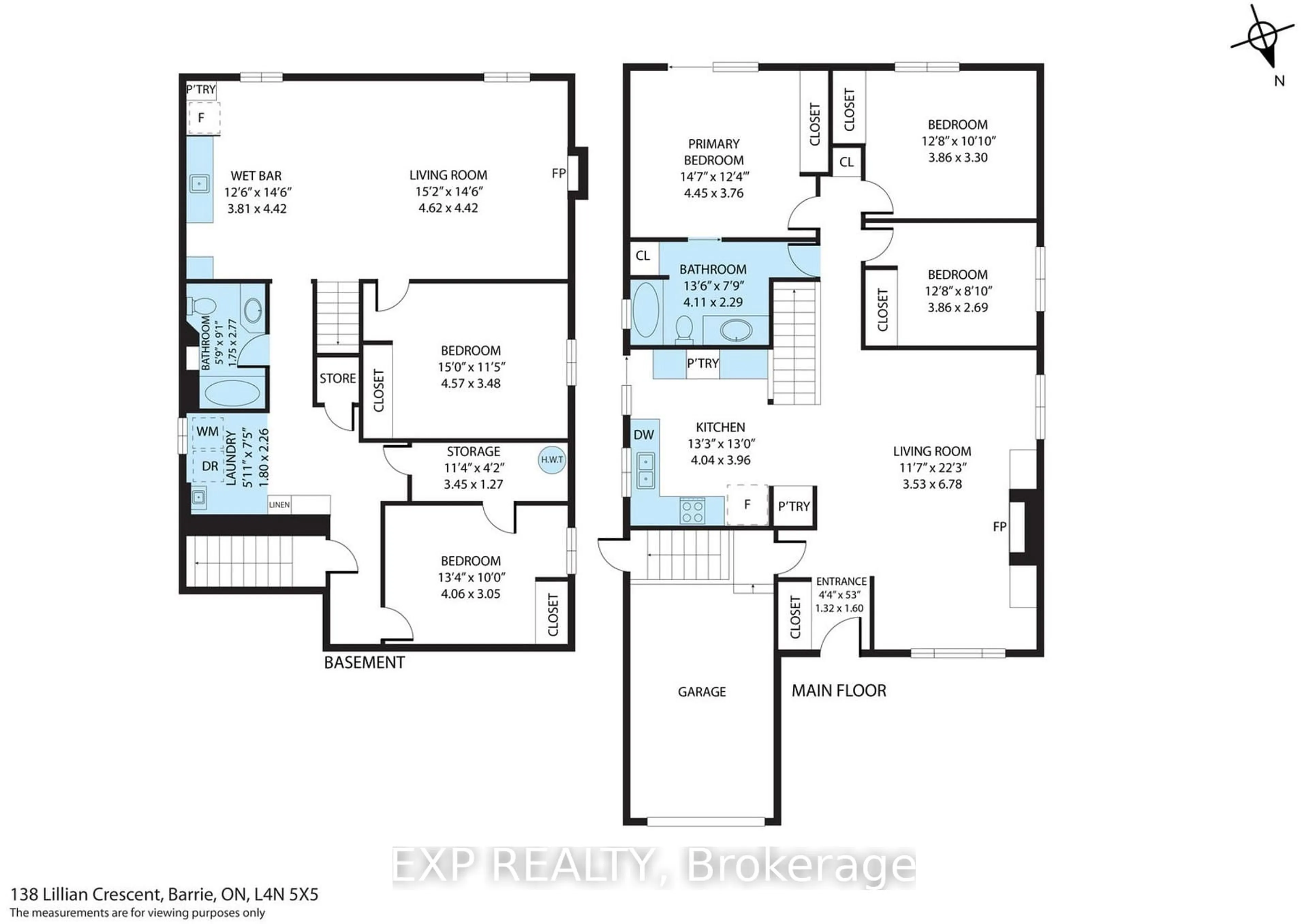 Floor plan for 138 Lillian Cres, Barrie Ontario L4N 5X5