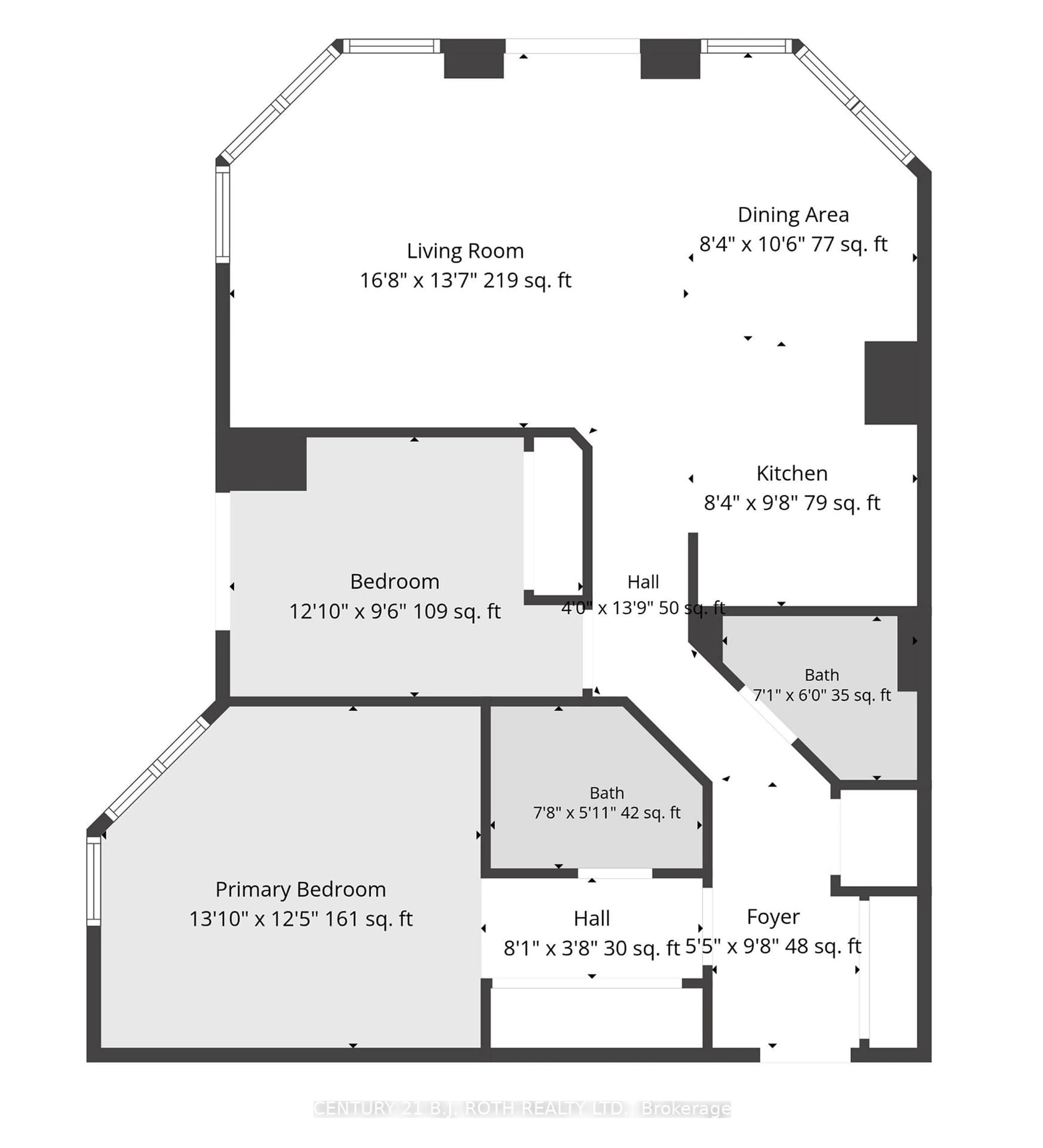 Floor plan for 150 Dunlop St #911, Barrie Ontario L4M 6H1