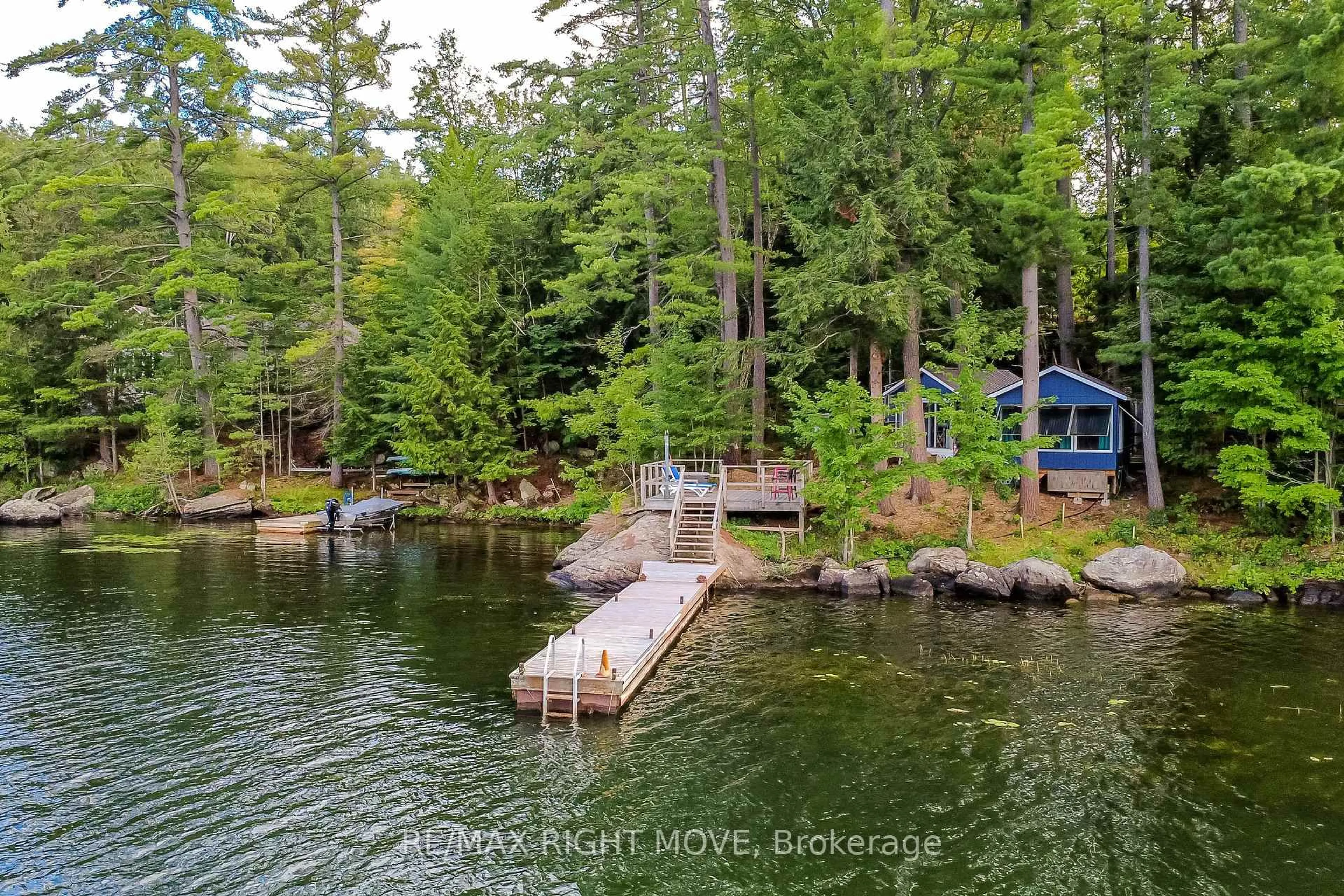A pic from outside/outdoor area/front of a property/back of a property/a pic from drone, water/lake/river/ocean view for 1643 Baldy Lane, Severn Ontario P0E 1N0